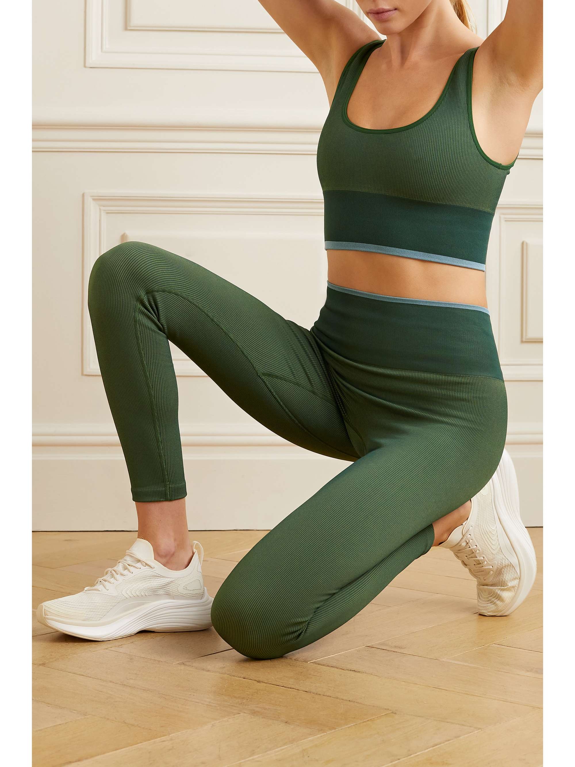 OUTDOOR VOICES Ribbed stretch sports bra