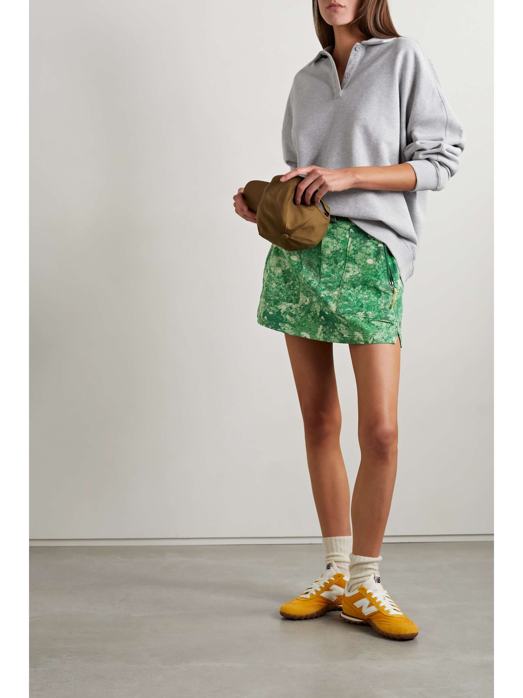 OUTDOOR VOICES Rectrek belted printed TerraStretch mini skirt
