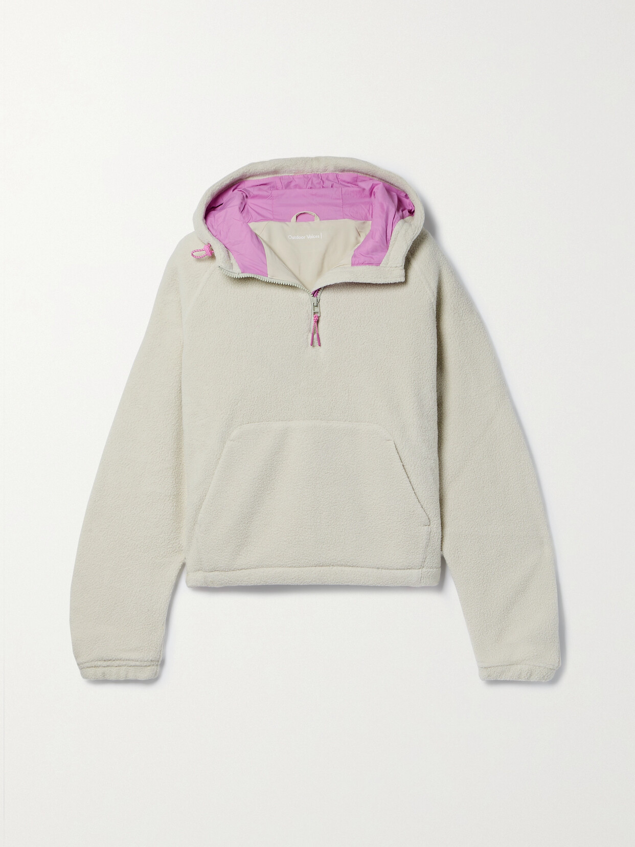 Outdoor Voices - Hooded Recycled-primofleece Sweatshirt - Neutrals