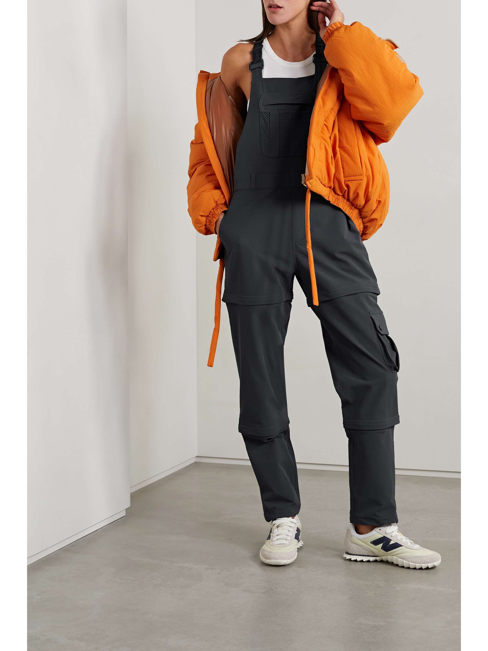 Anthracite Rectrek convertible TerraStretch overalls OUTDOOR VOICES