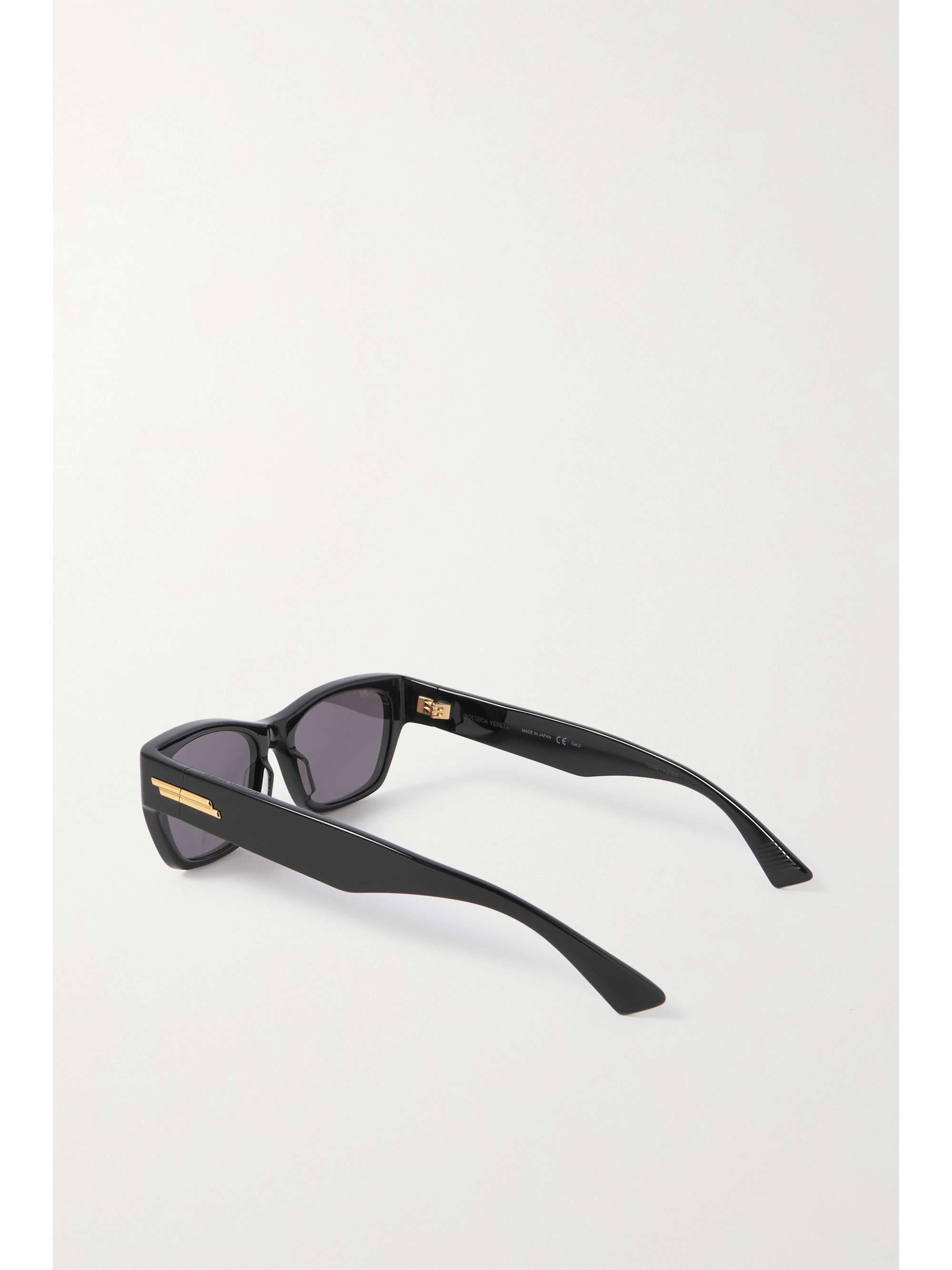 BOTTEGA VENETA EYEWEAR Square-frame tortoiseshell acetate and gold-tone sunglasses