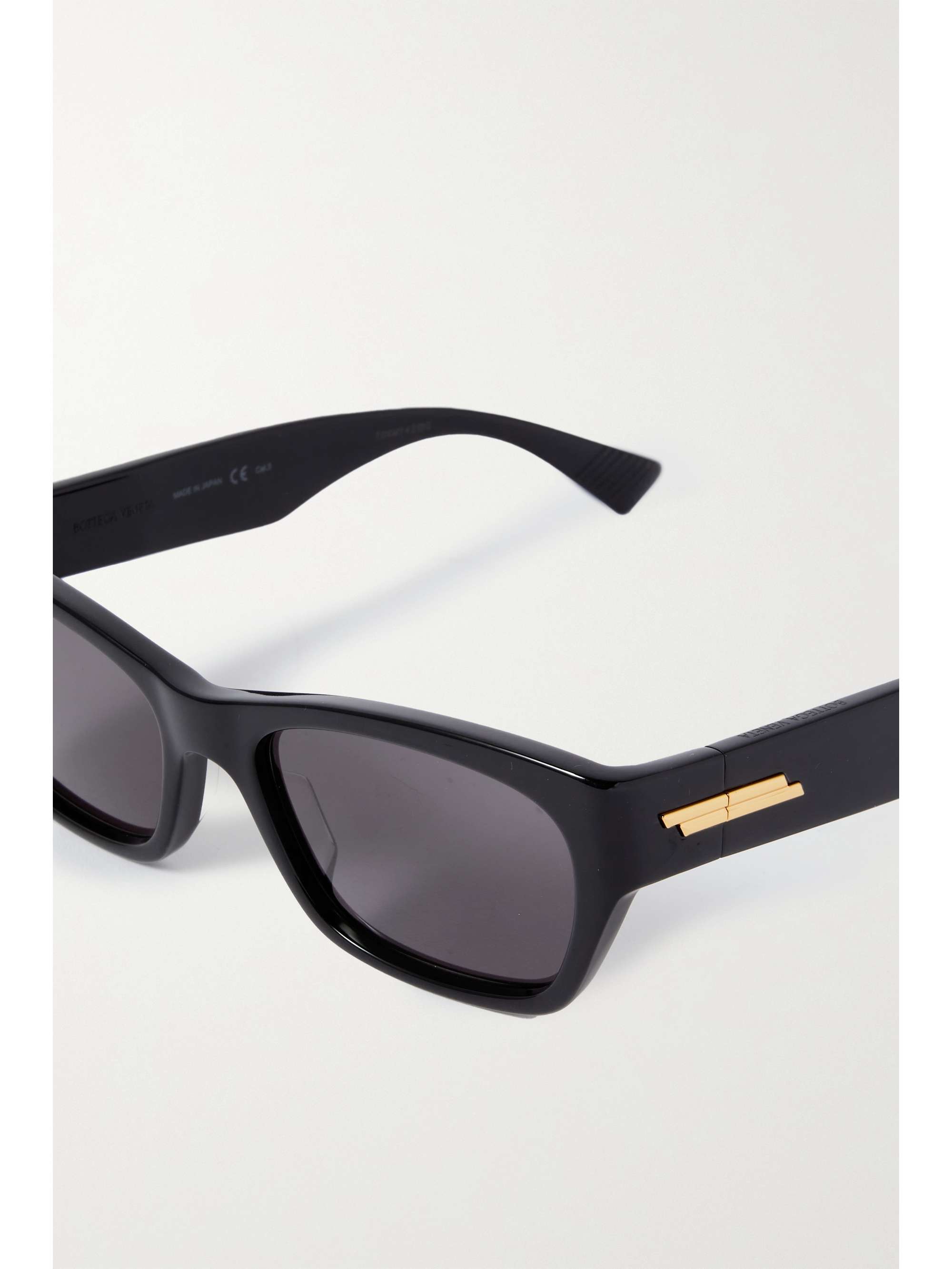 BOTTEGA VENETA EYEWEAR Square-frame tortoiseshell acetate and gold-tone sunglasses