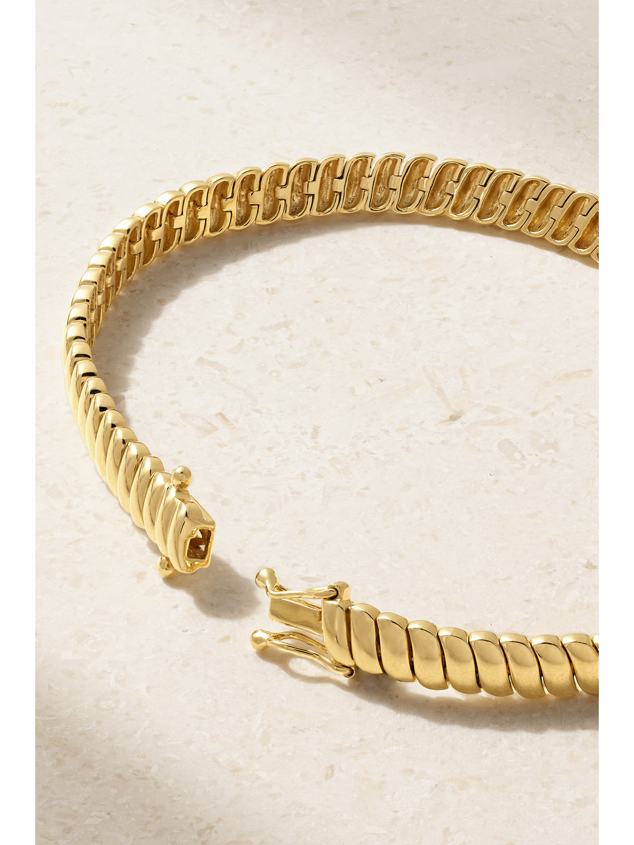 Shop Anita Ko Zoe Thin 18-karat Yellow Gold Bracelet