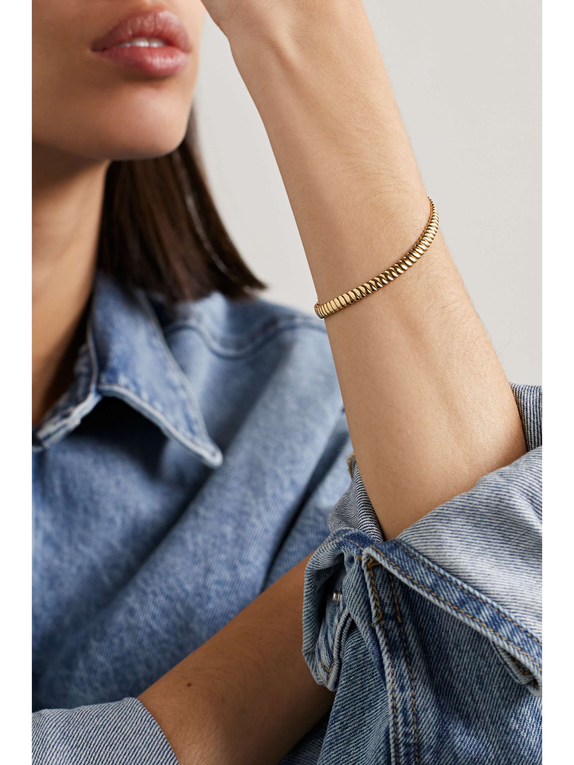 ANITA KO Zoe Thin Armband aus 18 Karat Gelbgold