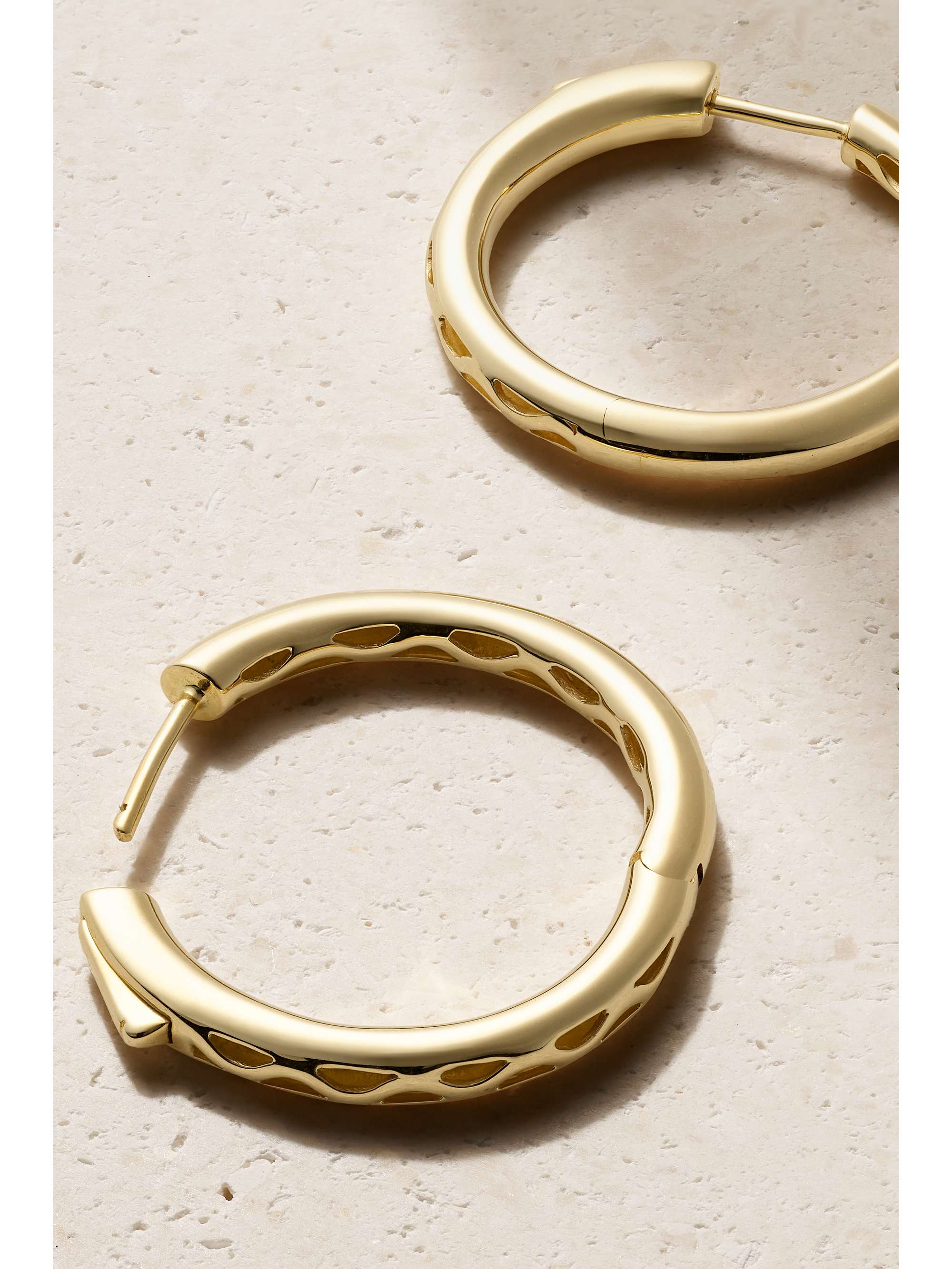 ANITA KO Small 18-karat rose gold hoop earrings