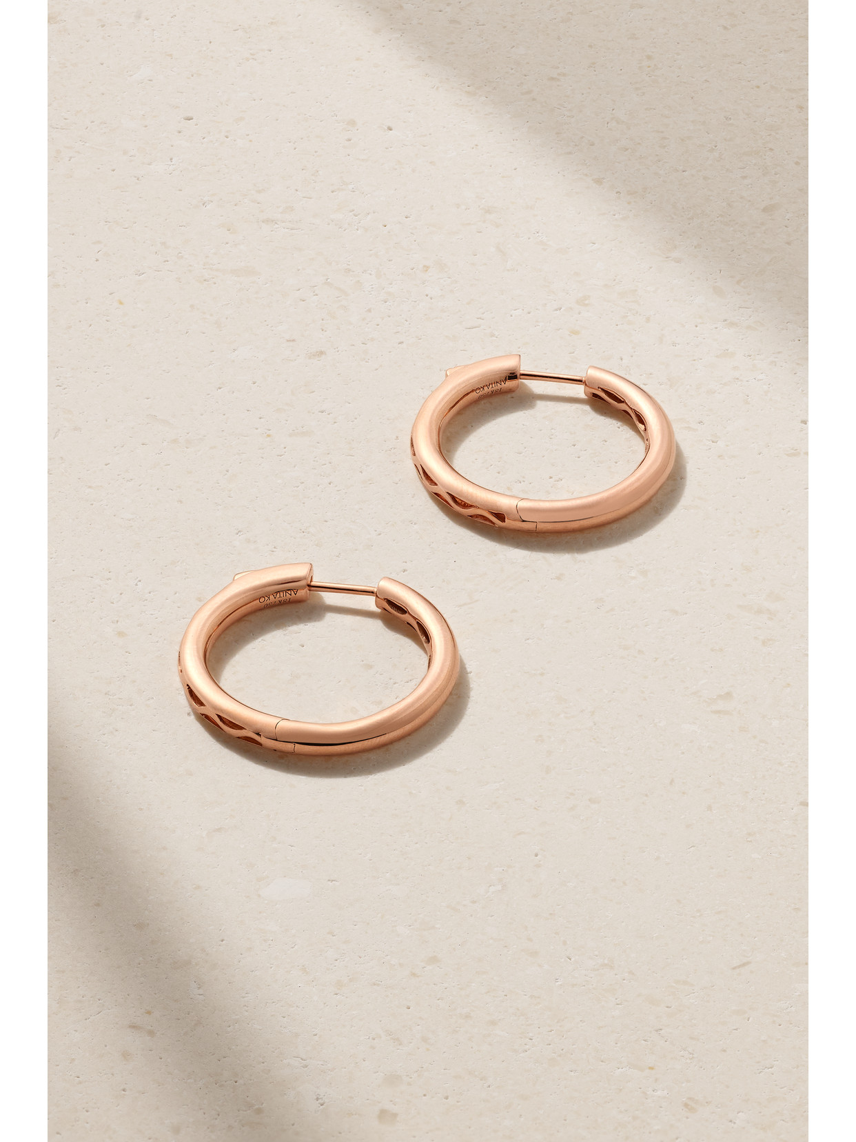 Anita Ko Small 18-karat Rose Gold Hoop Earrings