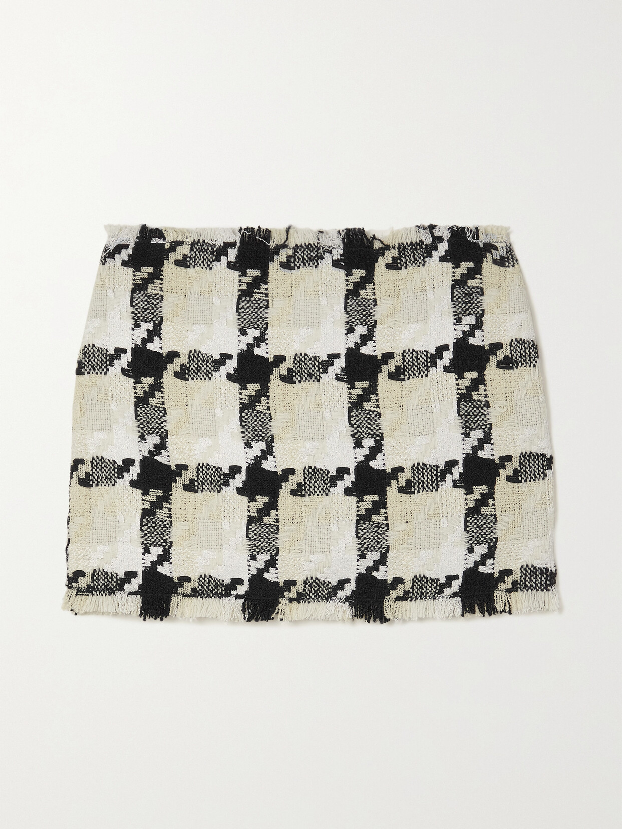 Versace Checked Wool-blend Tweed Mini Skirt