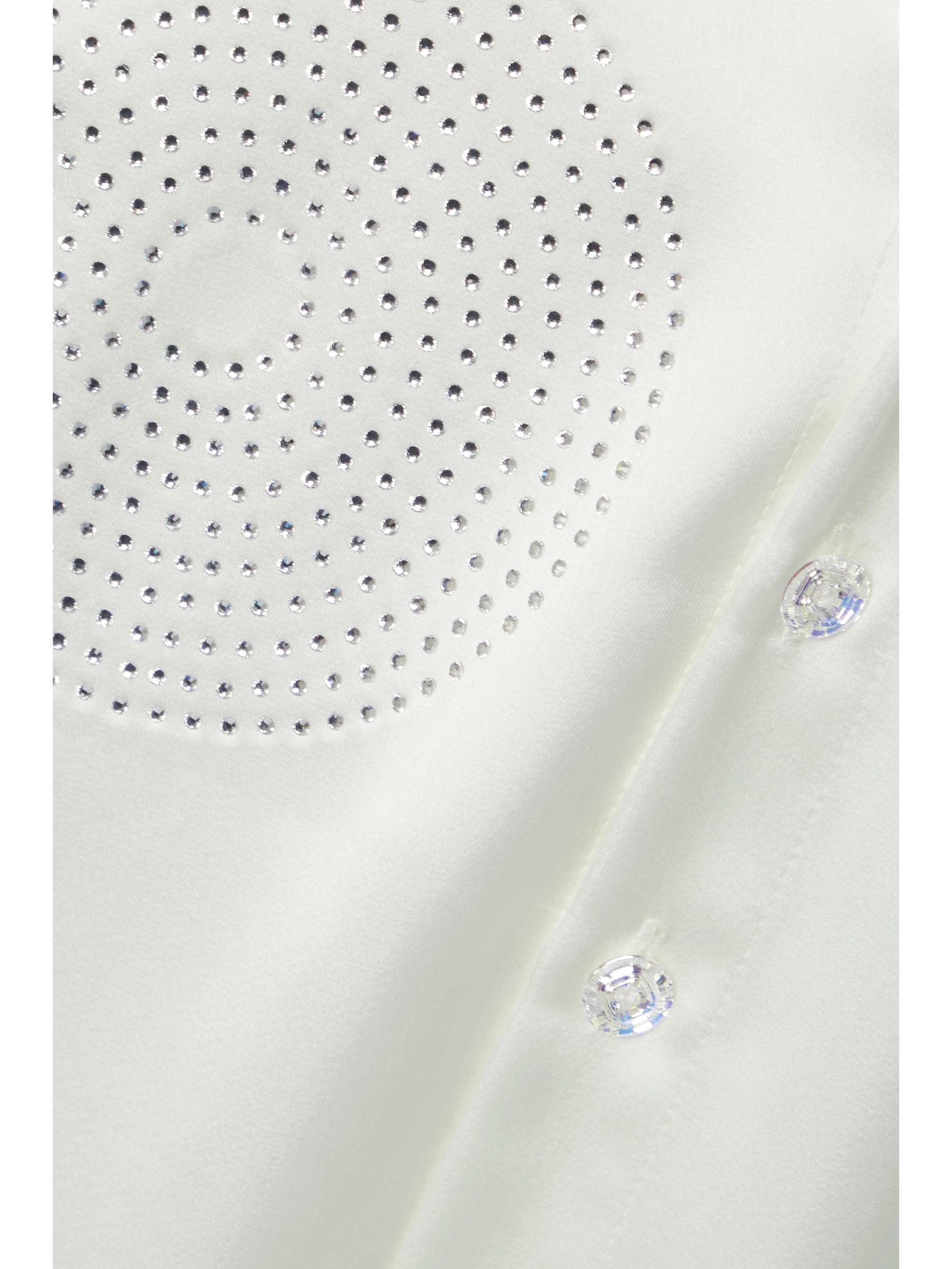 CHRISTOPHER JOHN ROGERS Crystal-embellished satin shirt dress