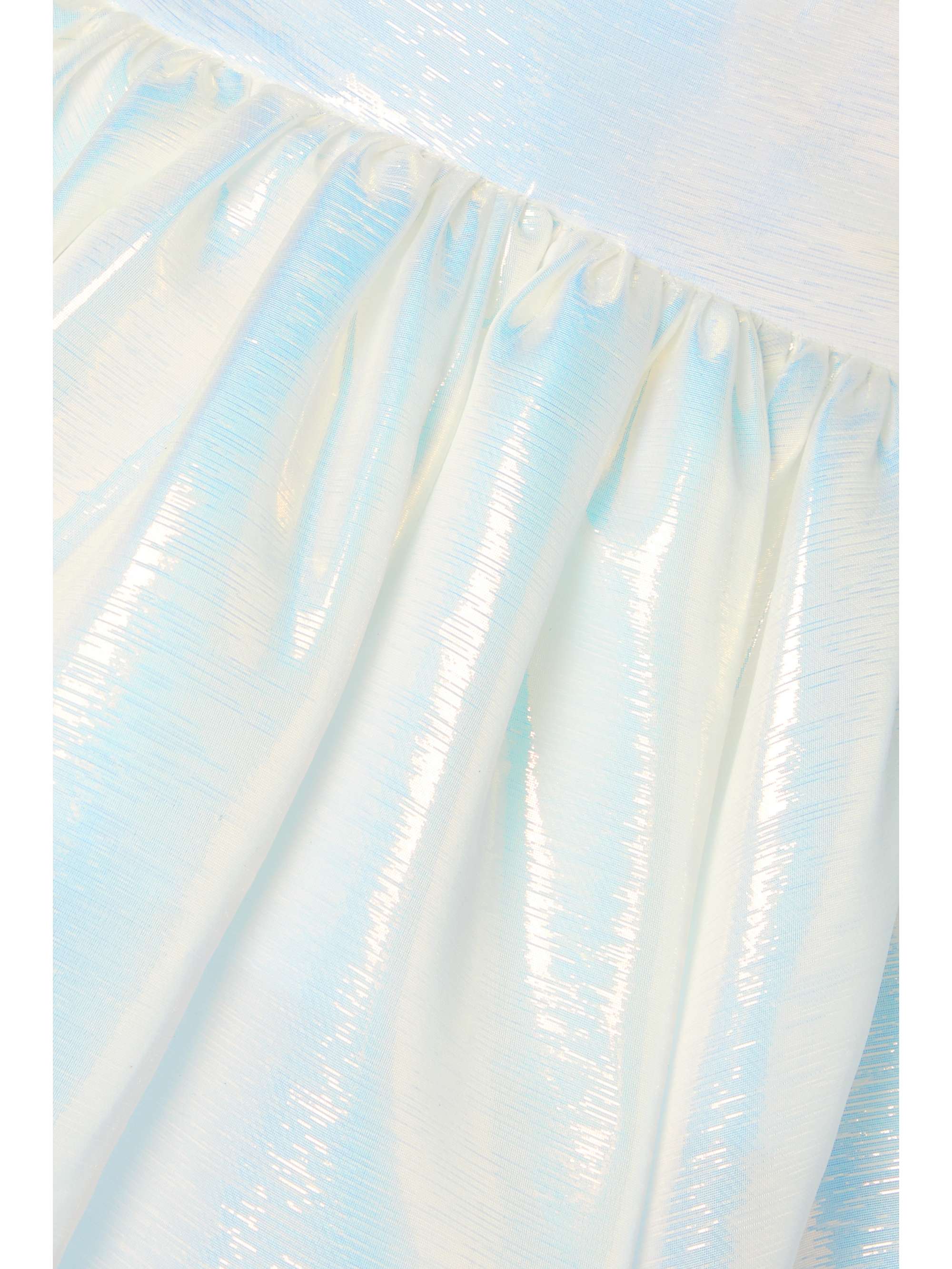 CHRISTOPHER JOHN ROGERS Pleated iridescent textured silk-organza maxi skirt
