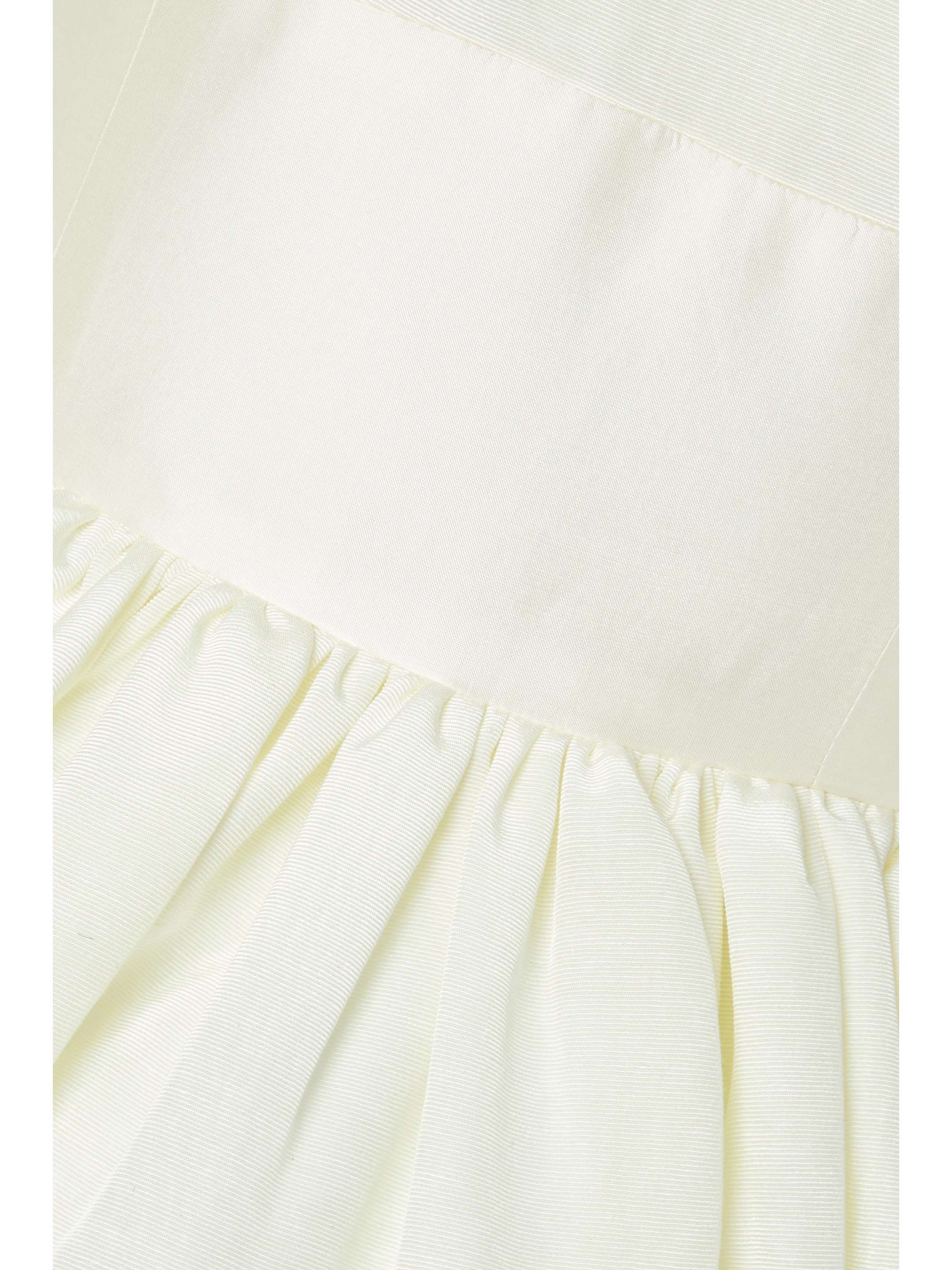 CHRISTOPHER JOHN ROGERS Gathered moire and taffeta midi dress