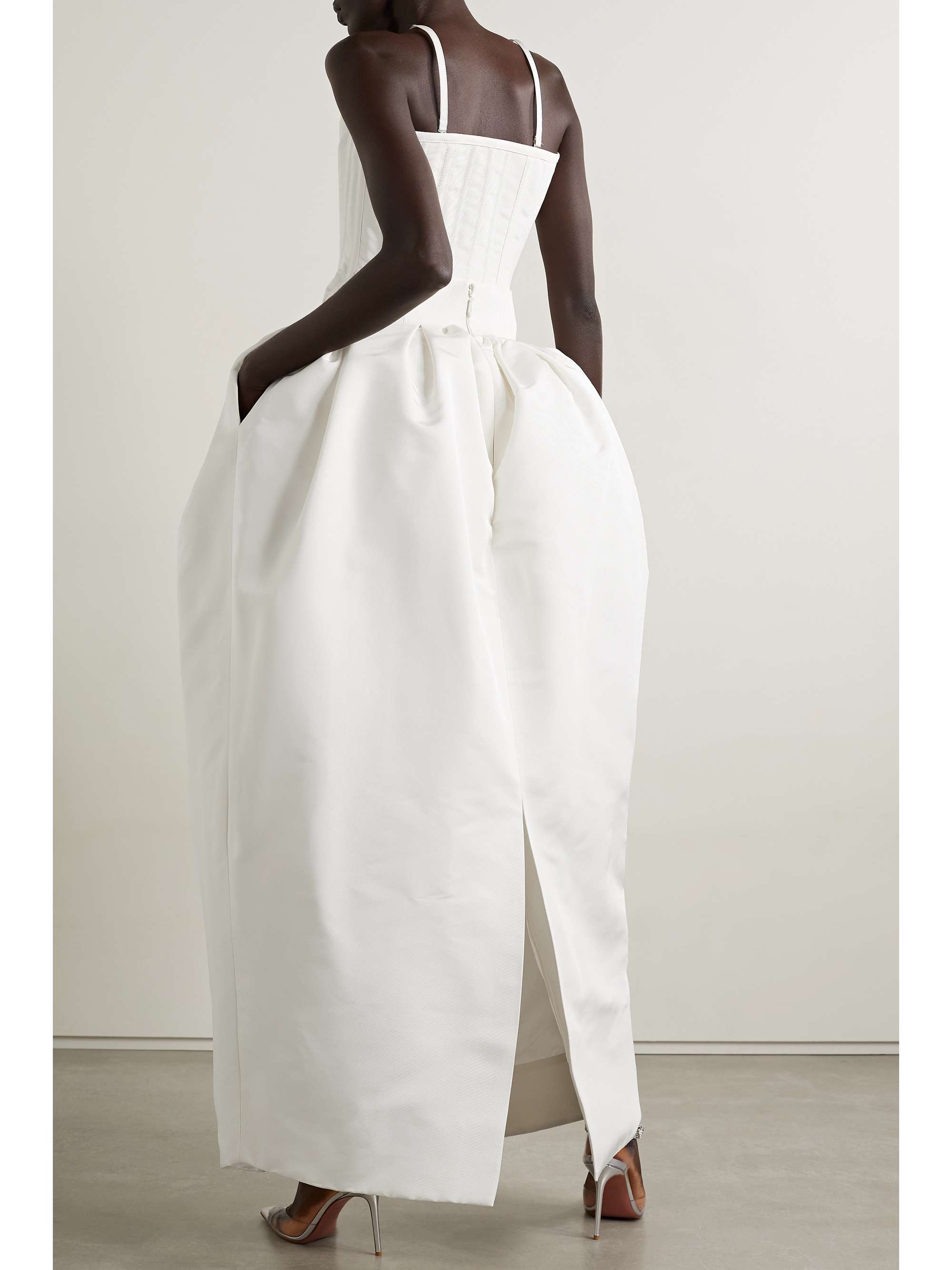 CHRISTOPHER JOHN ROGERS Gathered silk-faille maxi skirt