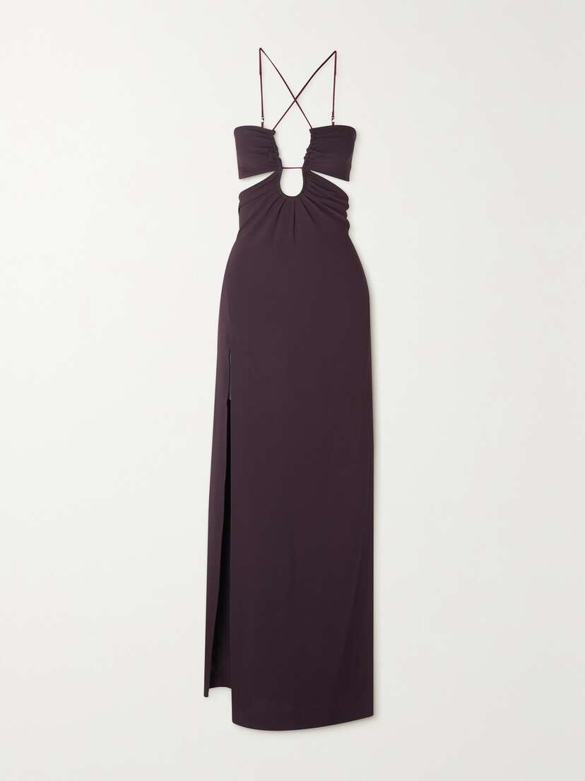 Nensi Dojaka Open-back Cutout Stretch-jersey Gown