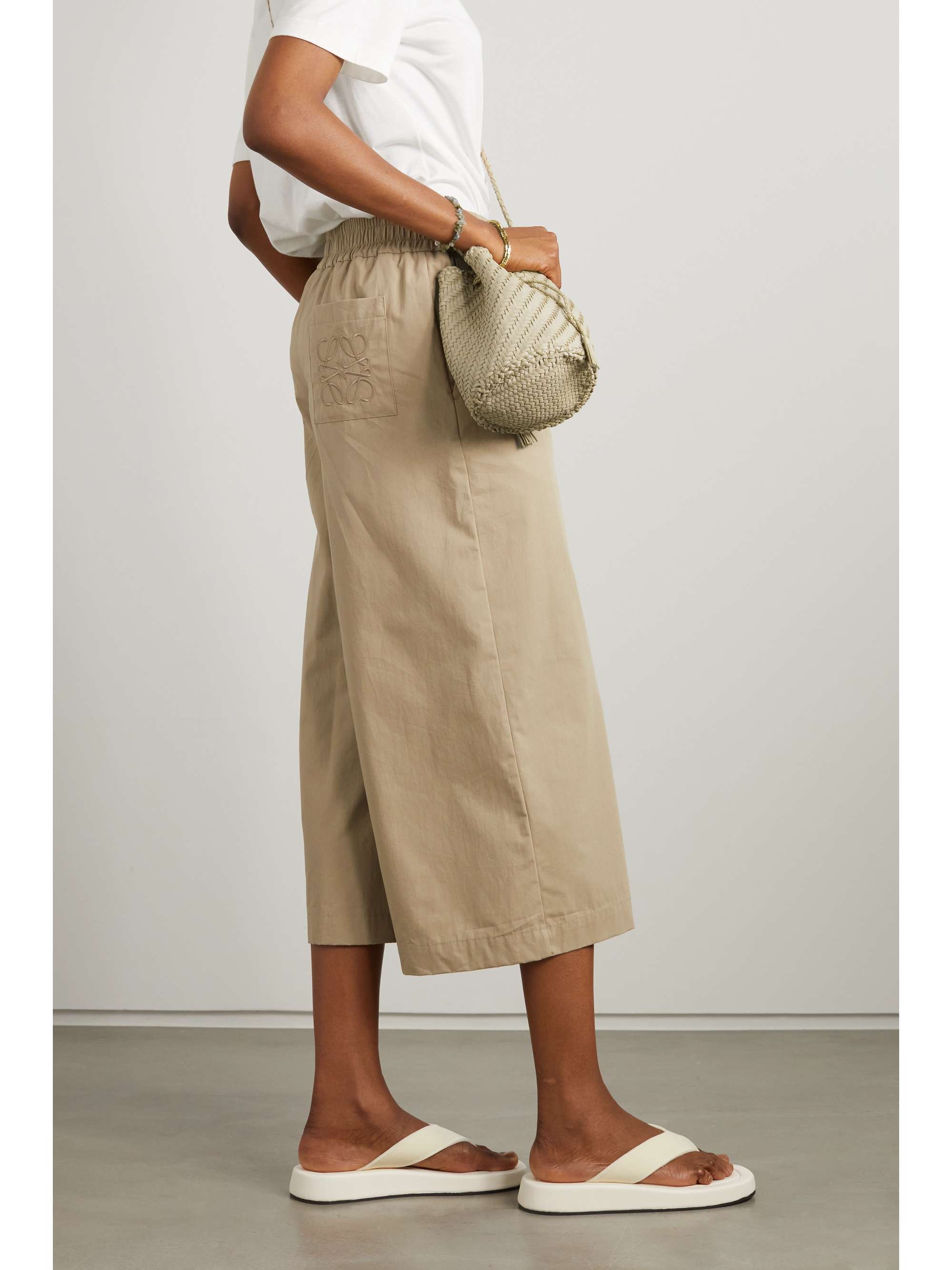 DRAGON DIFFUSION Pompom Double Jump woven leather bucket bag