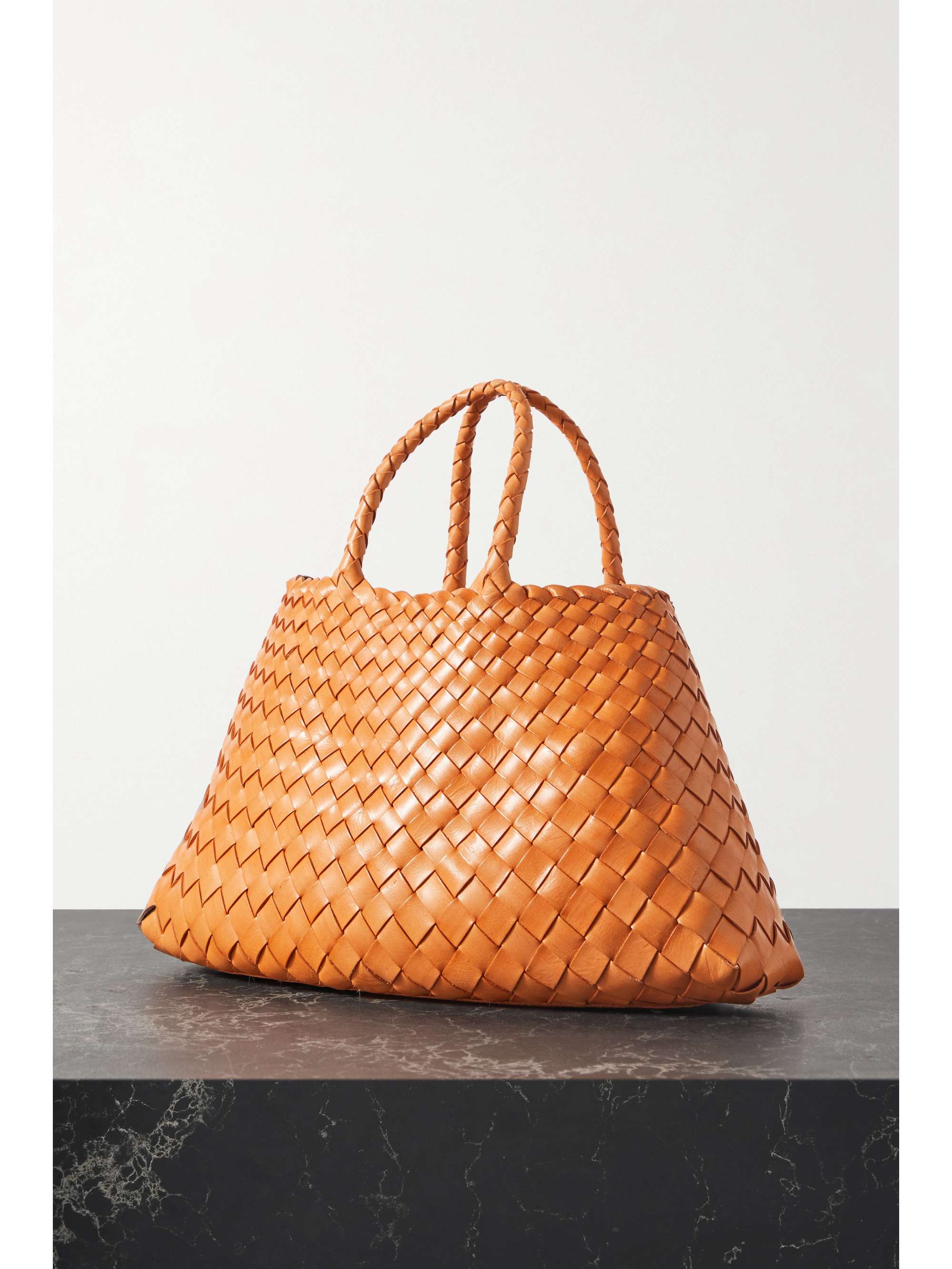 DRAGON DIFFUSION Sante Croce small woven leather tote