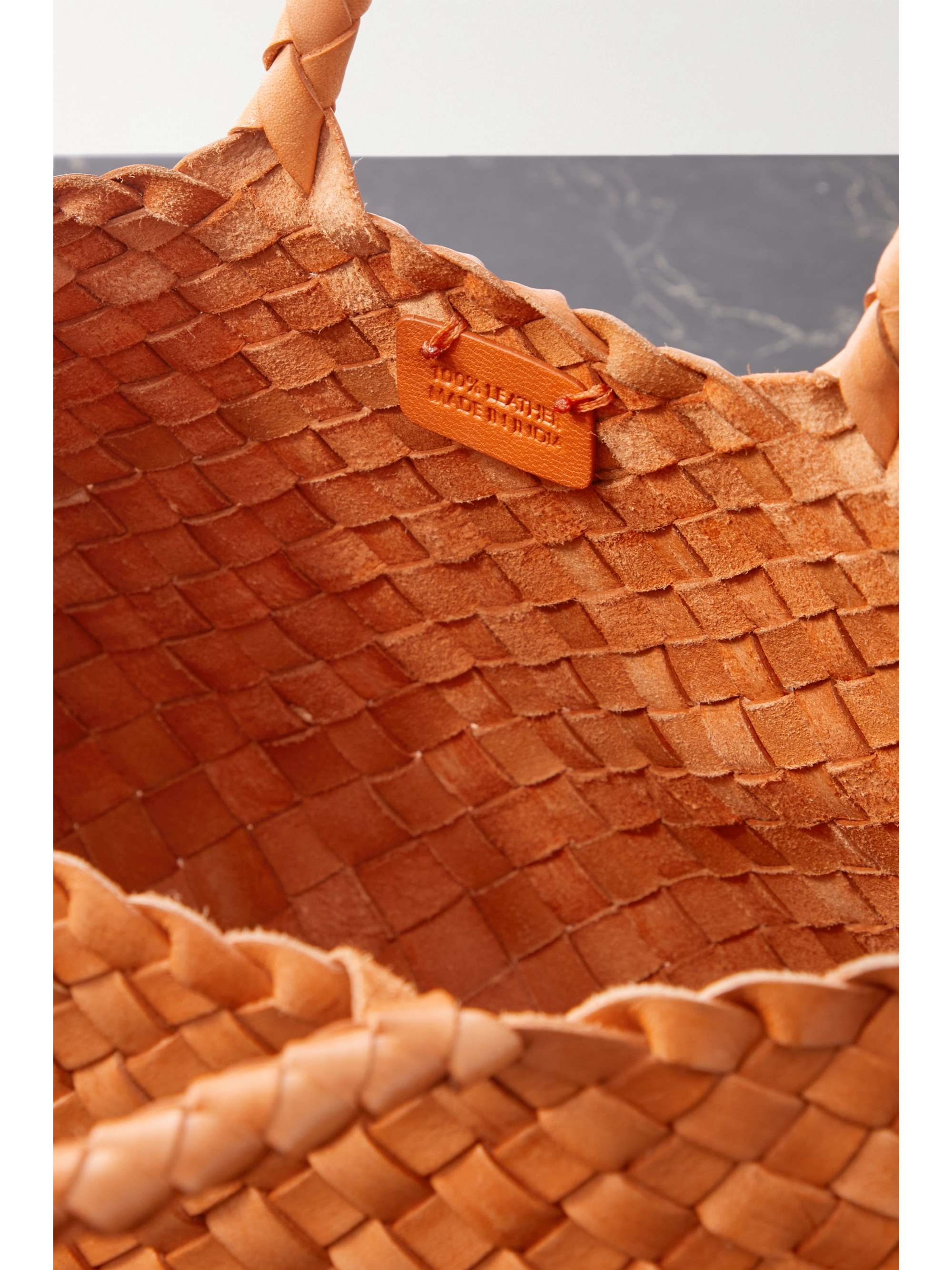 DRAGON DIFFUSION Sante Croce small woven leather tote
