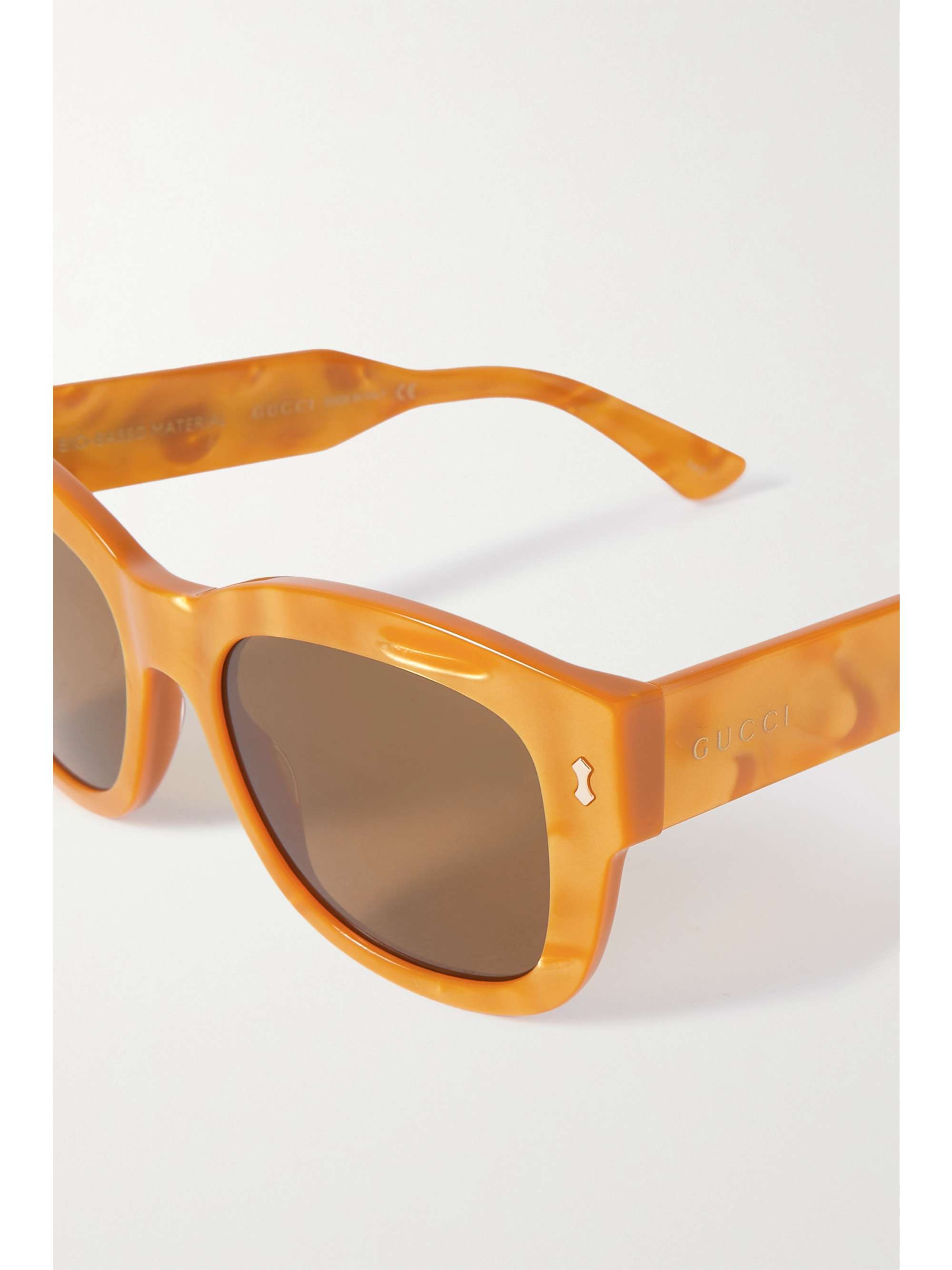 GUCCI EYEWEAR Square-frame tortoiseshell acetate sunglasses