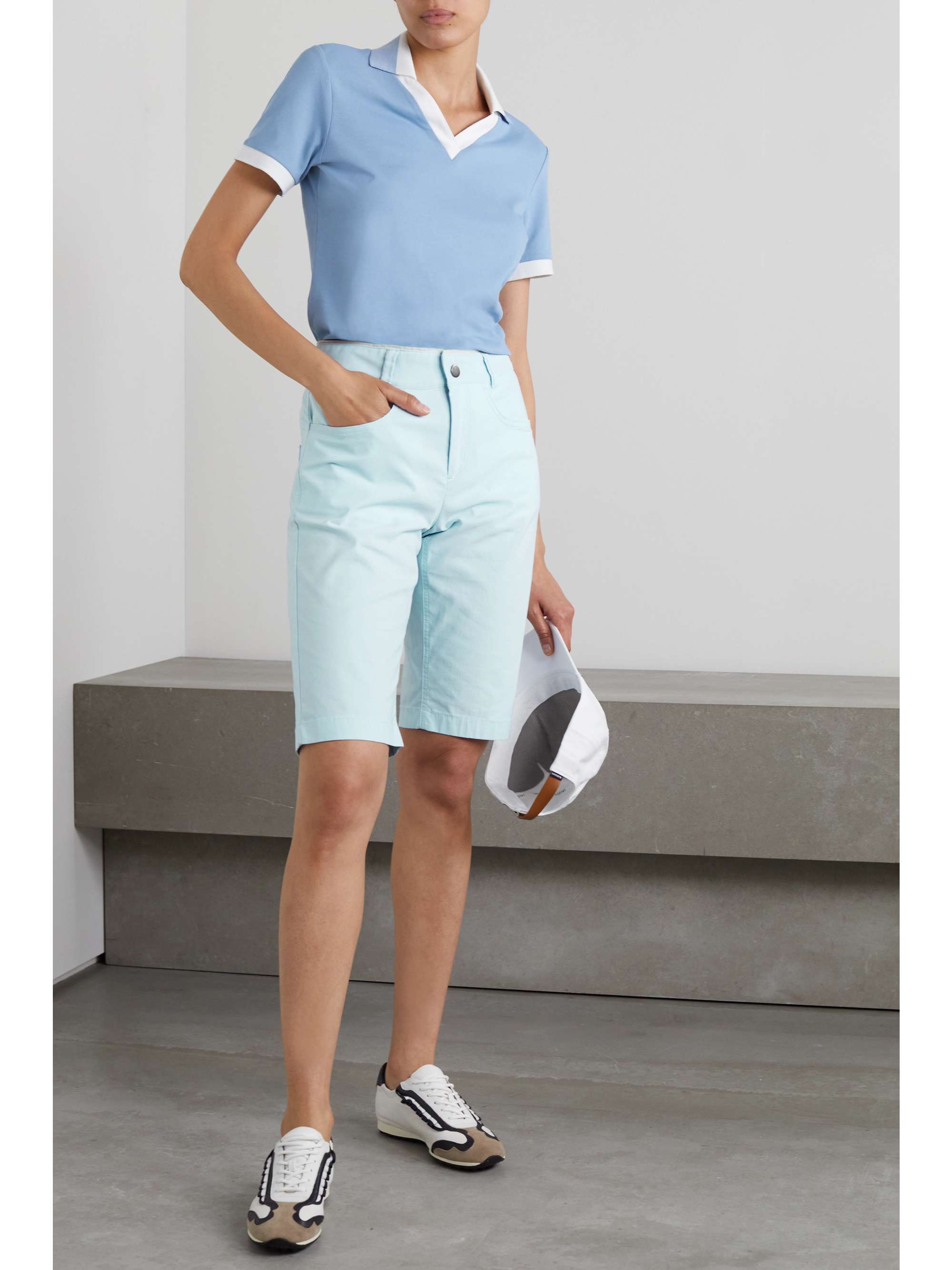 BOGNER Jolita cotton-blend gabardine golf shorts