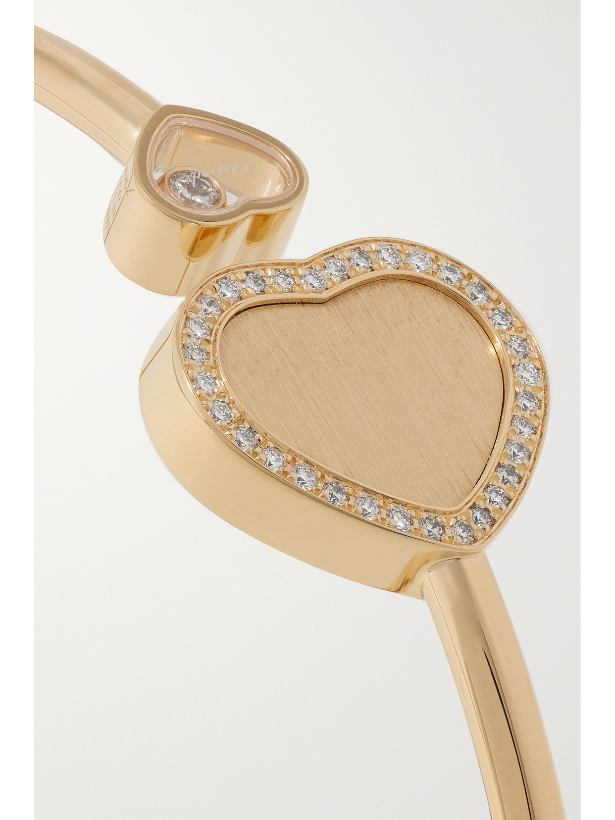 Shop Chopard Happy Hearts 18-karat Gold Diamond Cuff