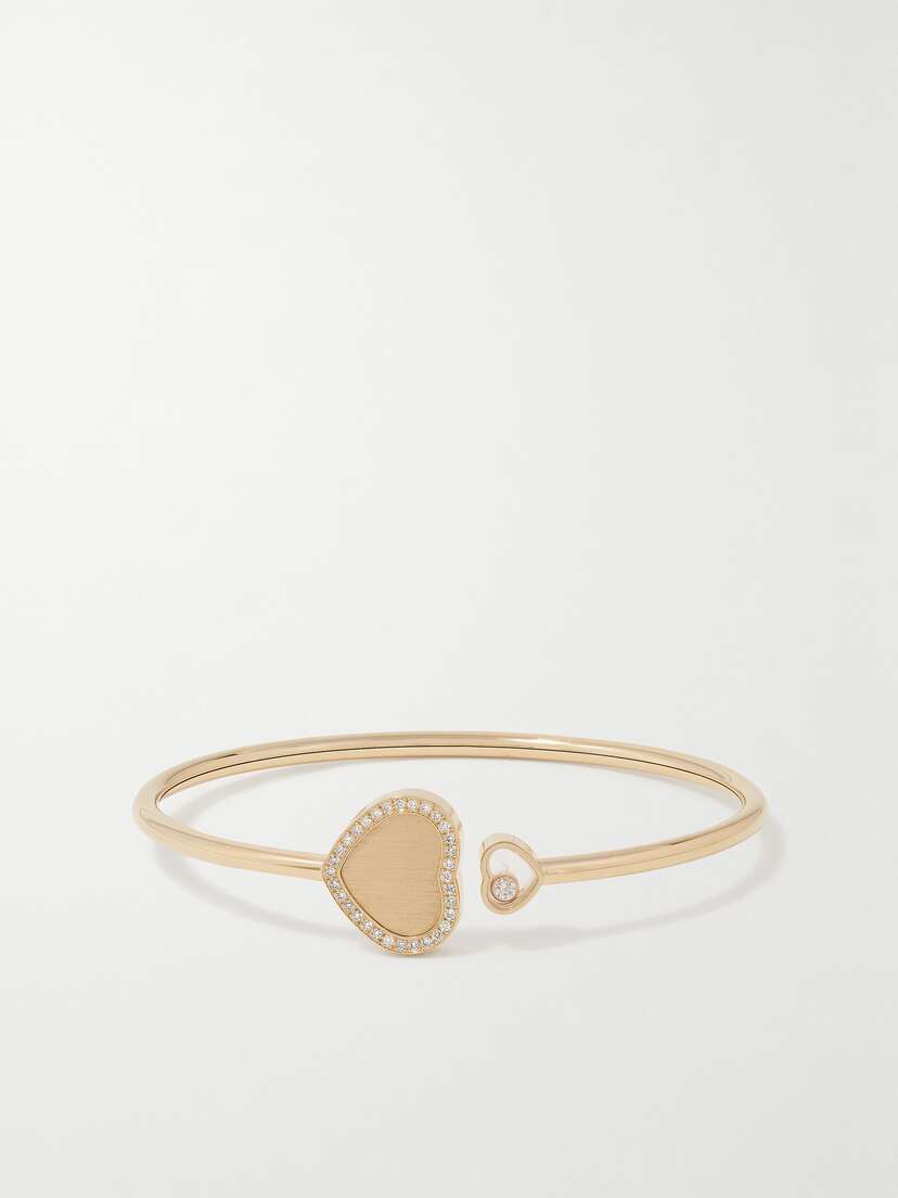 Chopard Happy Hearts 18-karat Gold Diamond Cuff