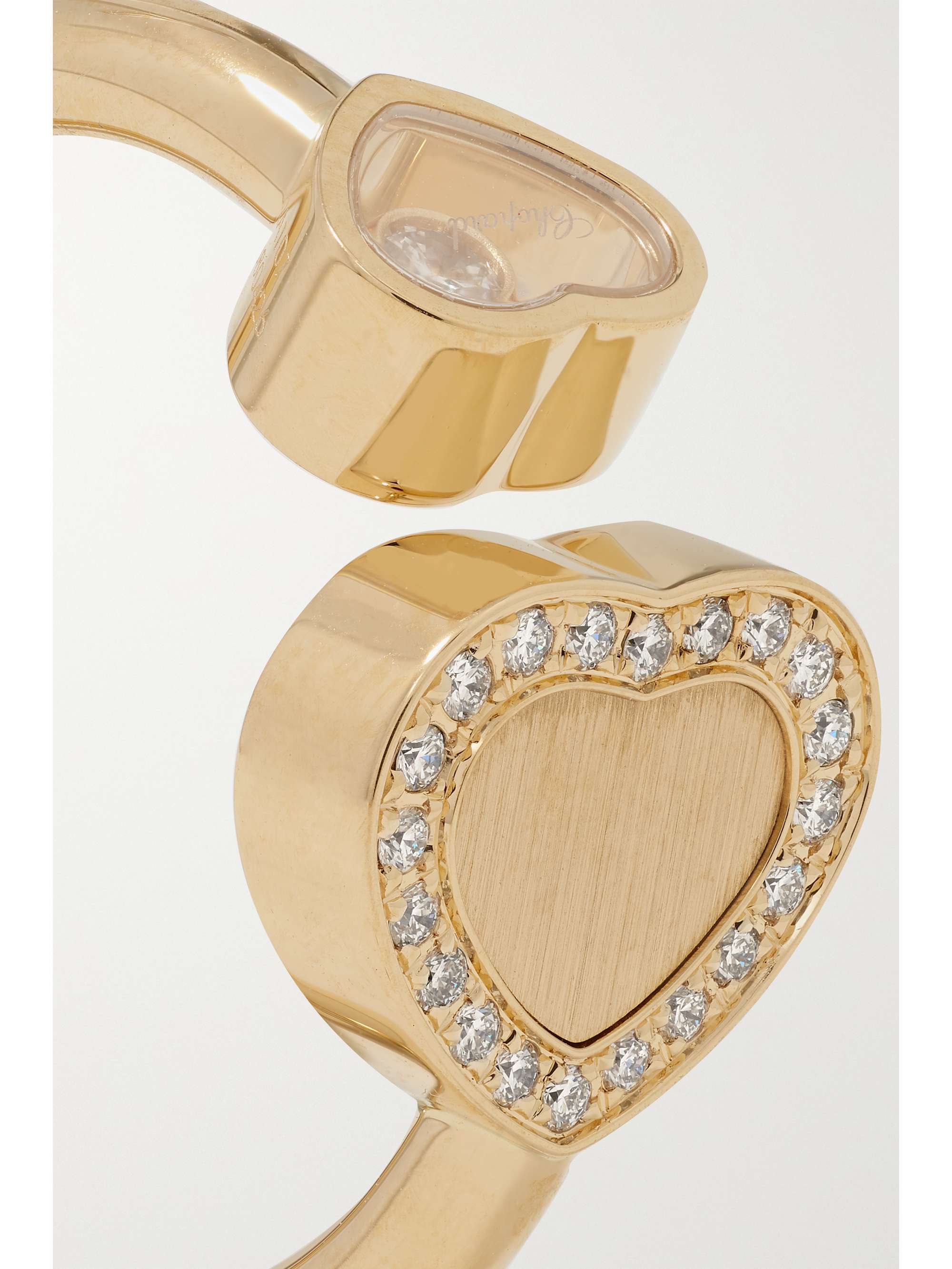 CHOPARD Happy 18-karat rose gold, carnelian and diamond ring
