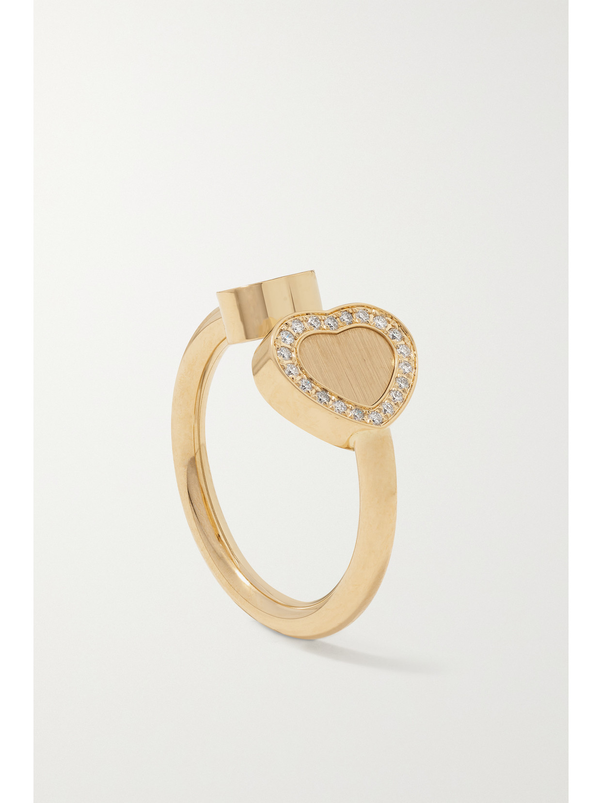 Chopard Happy Hearts 18-karat Gold Diamond Ring In Gold