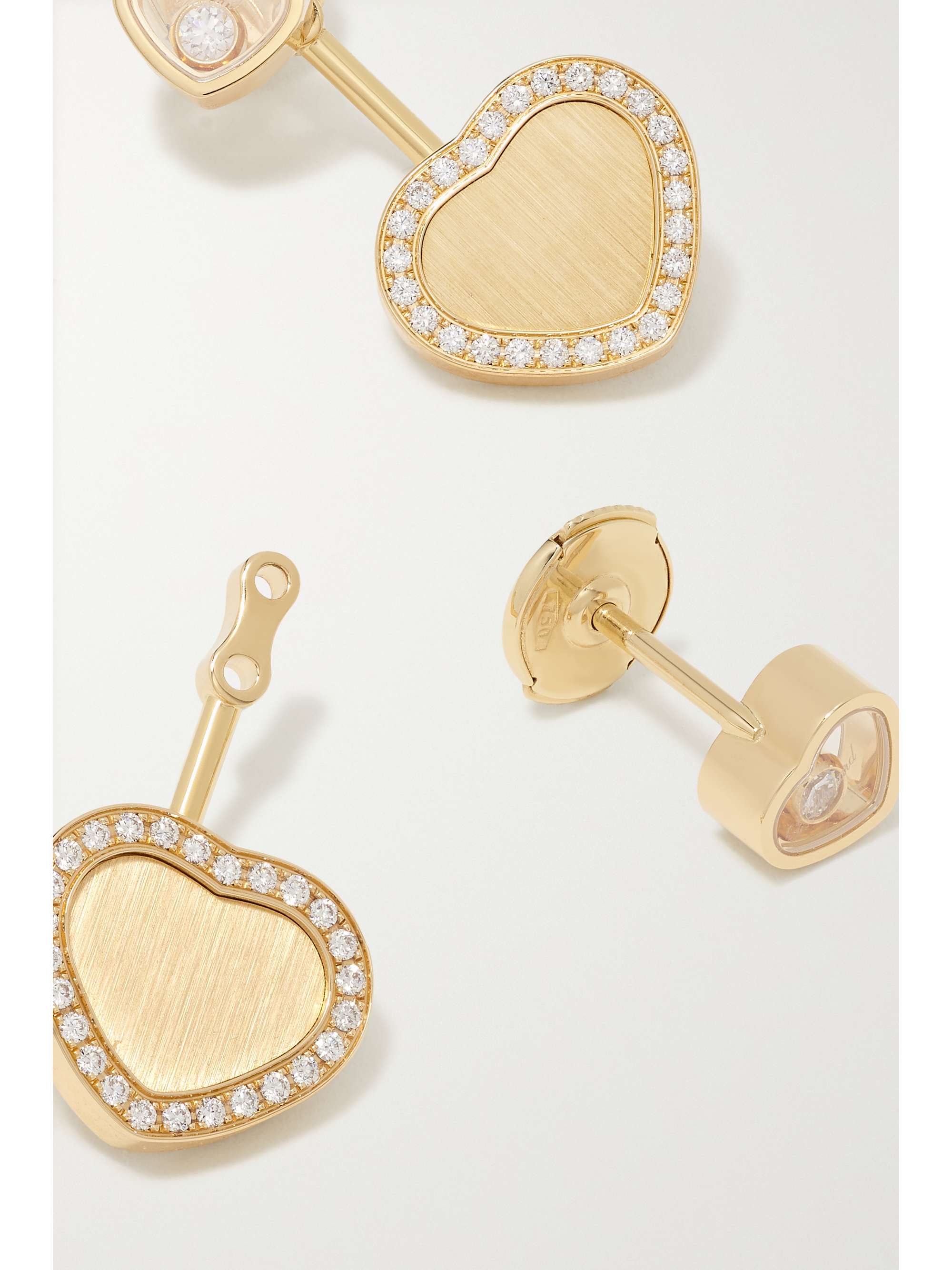 CHOPARD Happy Hearts 18-karat gold diamond earrings