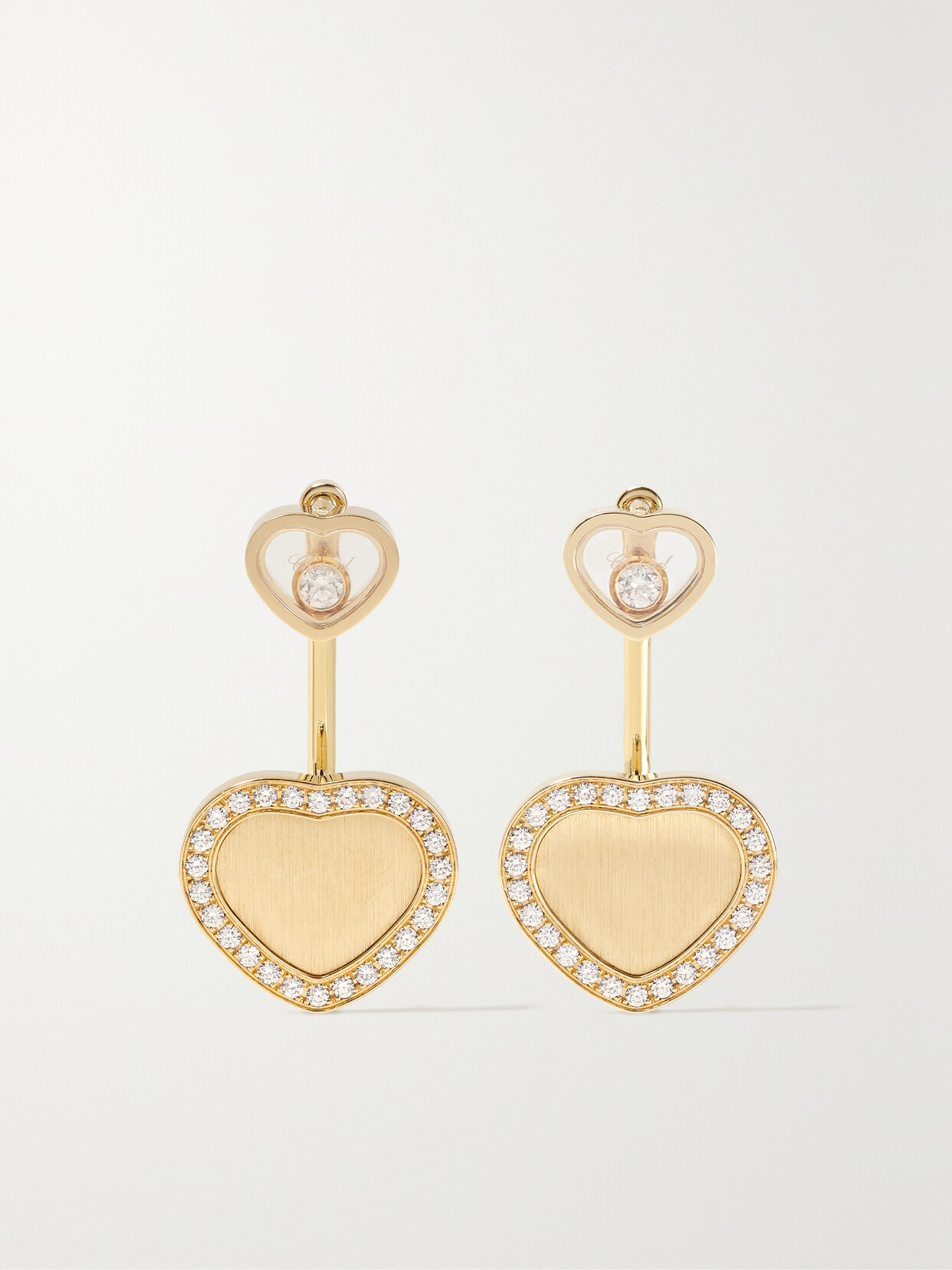 Chopard - Happy Hearts 18-karat Gold Diamond Earrings - one size