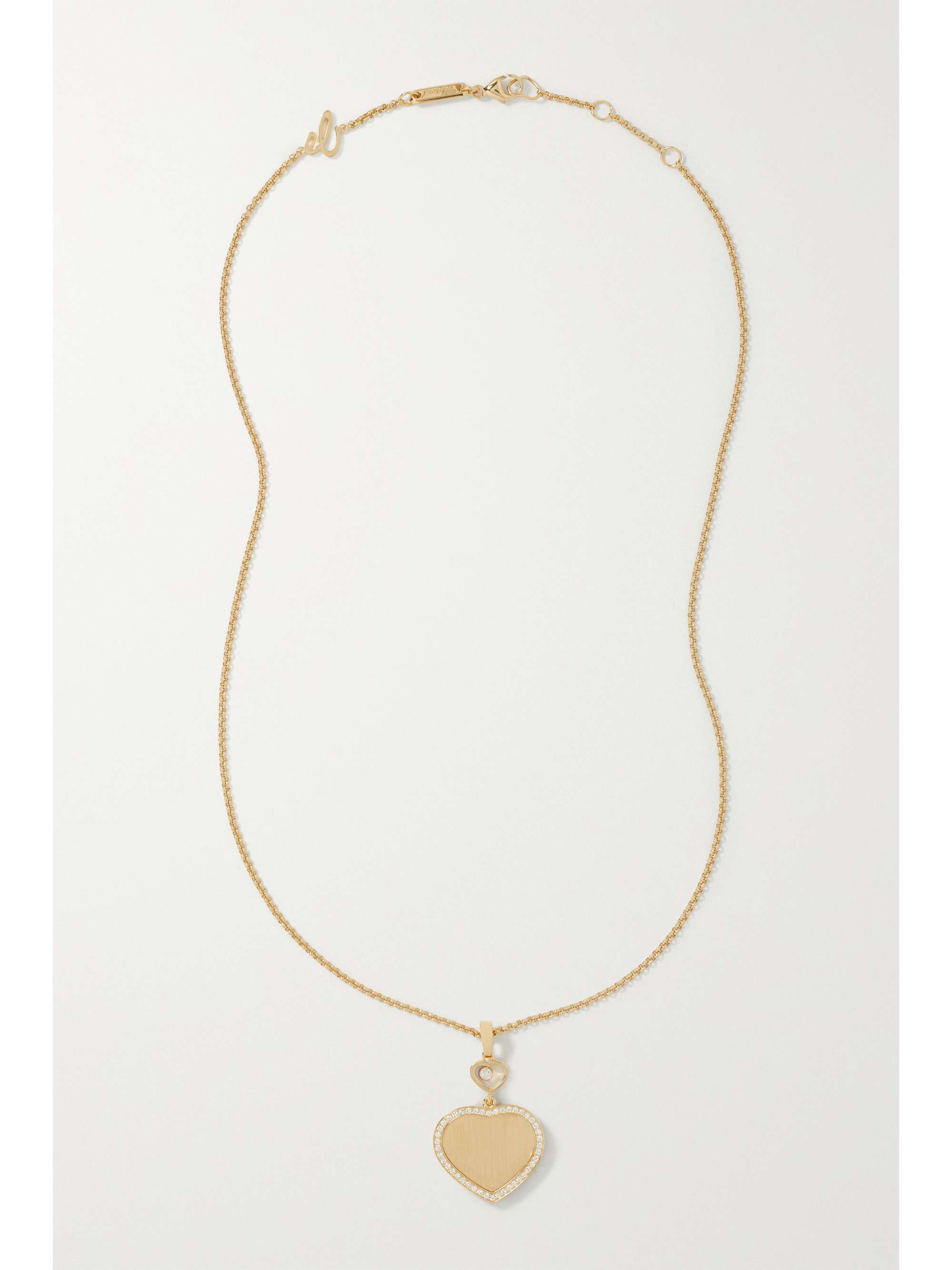 CHOPARD Happy Hearts 18-karat gold diamond necklace