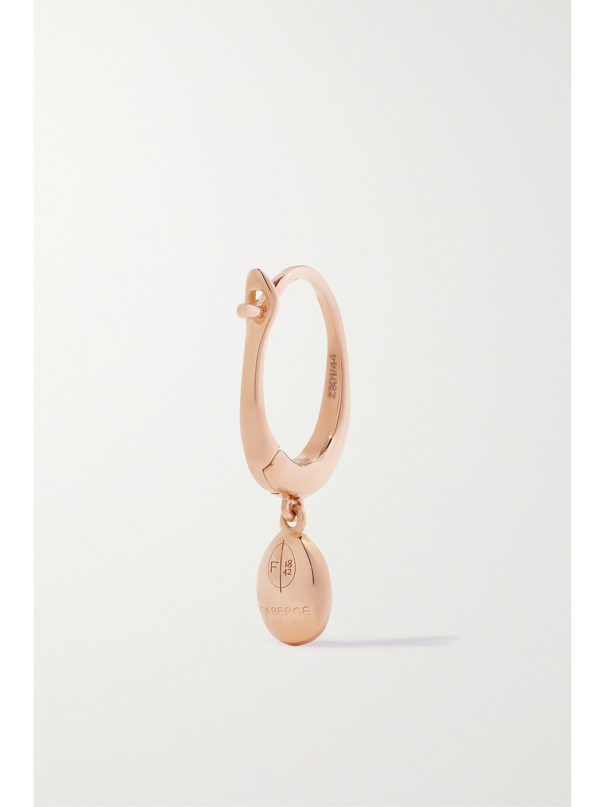Fabergé Palais Tsarskoye Selo 18-karat Rose Gold, Enamel And Diamond Hoop Earrings In Gold