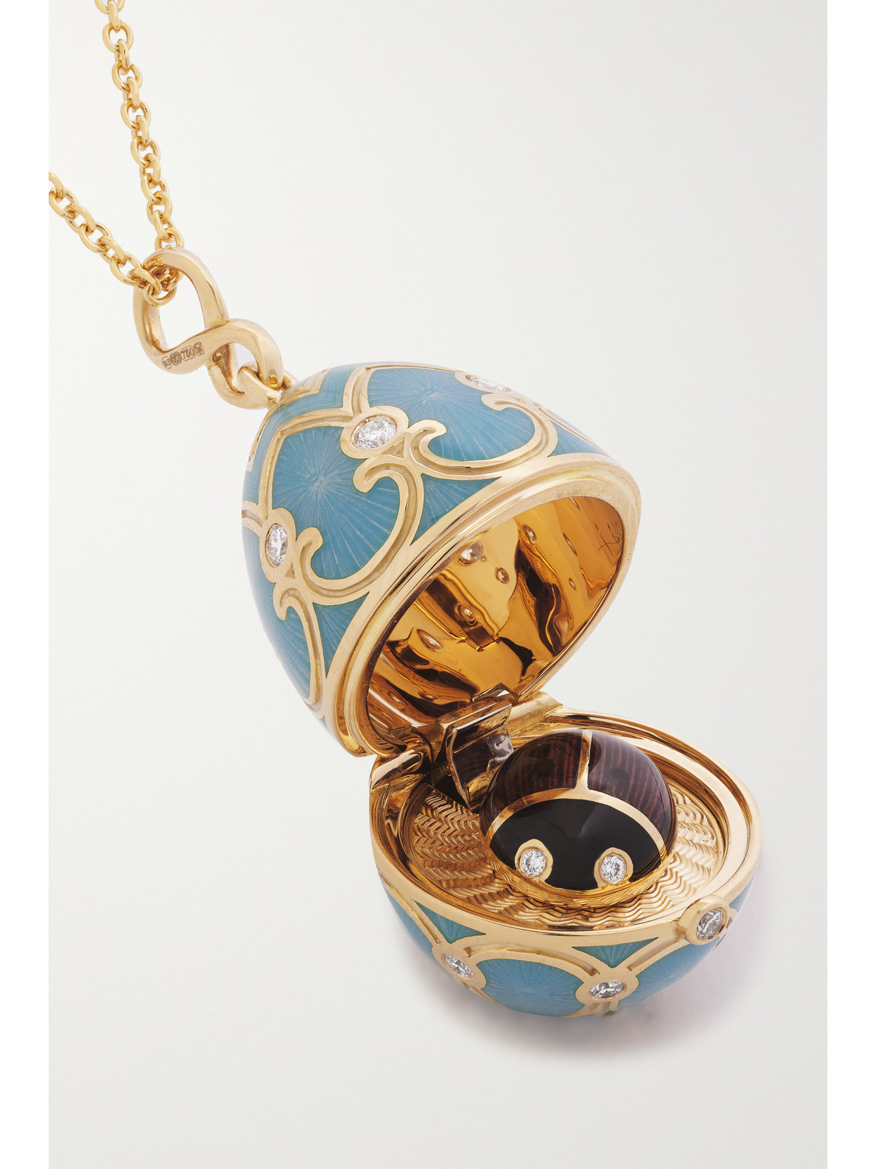 Fabergé Heritage 18-karat Gold, Enamel And Diamond Necklace In Gold