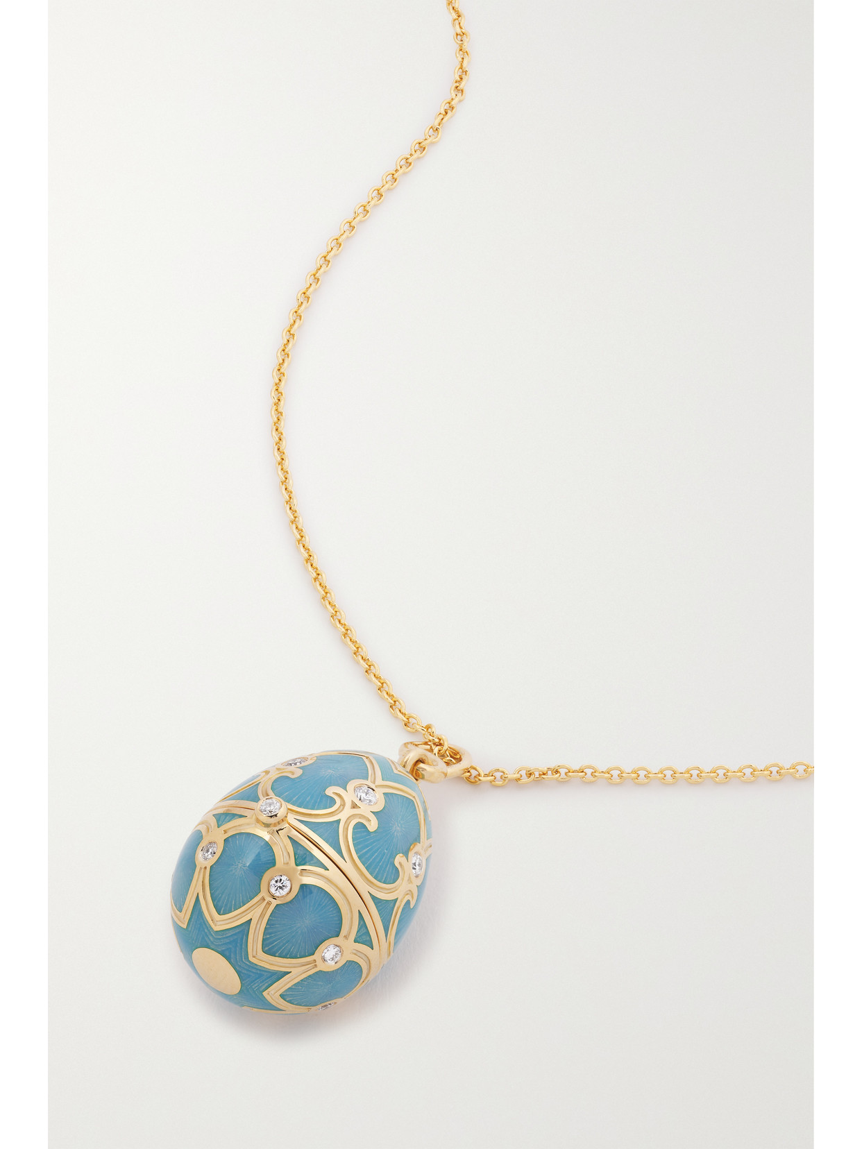 Fabergé Heritage 18-karat Gold, Enamel And Diamond Necklace In Gold