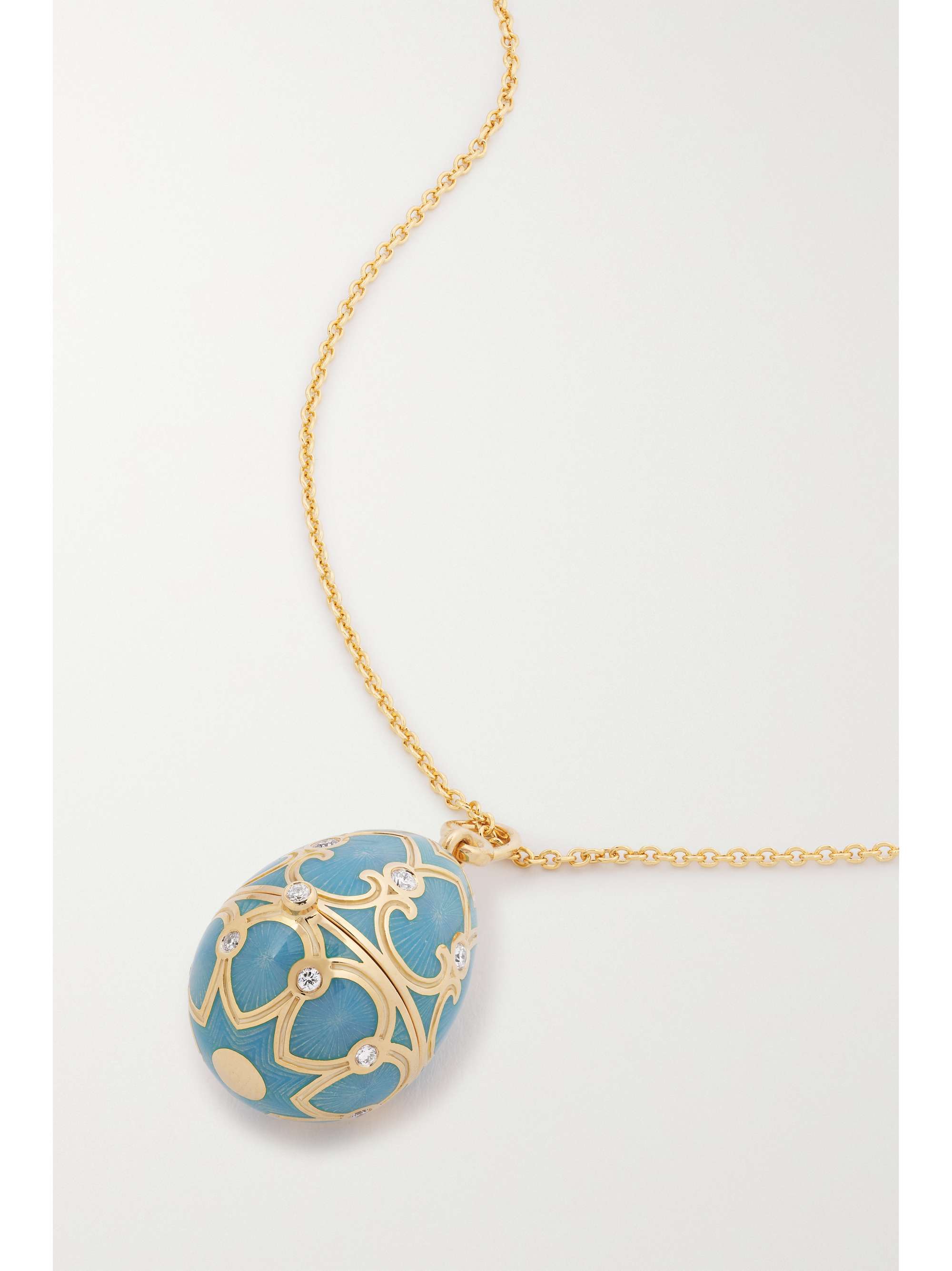 FABERGÉ Heritage 18-karat gold, enamel and diamond necklace