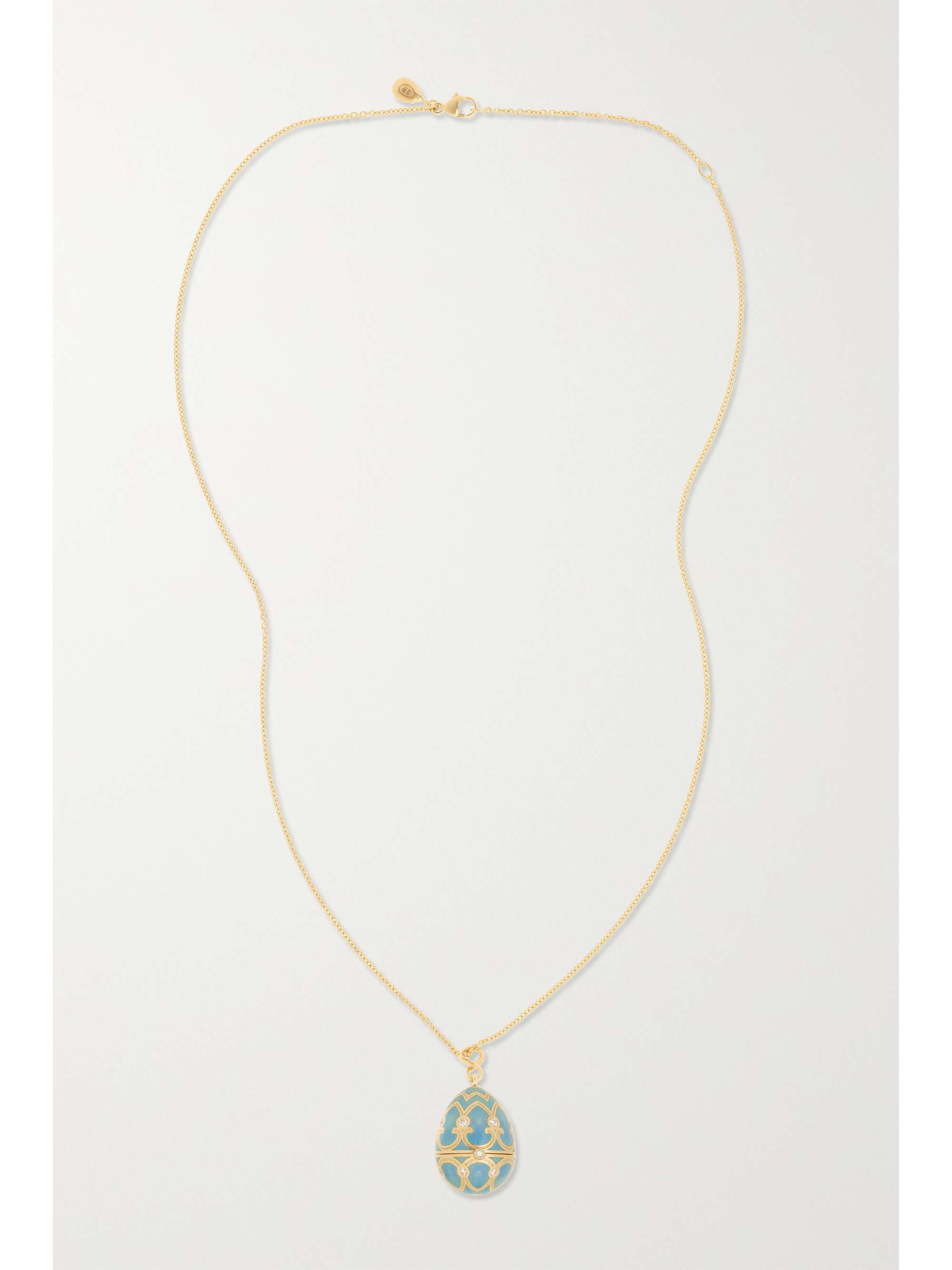 FABERGÉ Heritage 18-karat gold, enamel and diamond necklace