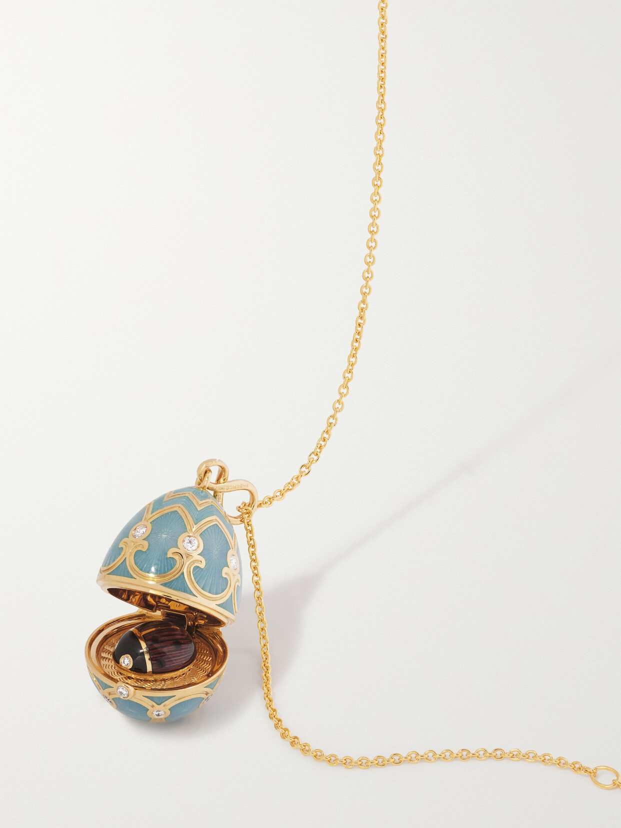 Fabergé Heritage 18-karat Gold, Enamel And Diamond Necklace