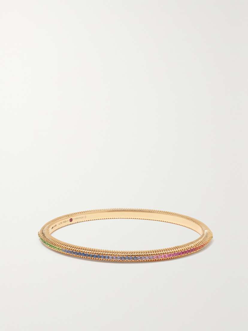 Fabergé Colours Of Love 18-karat Gold Multi-stone Bangle