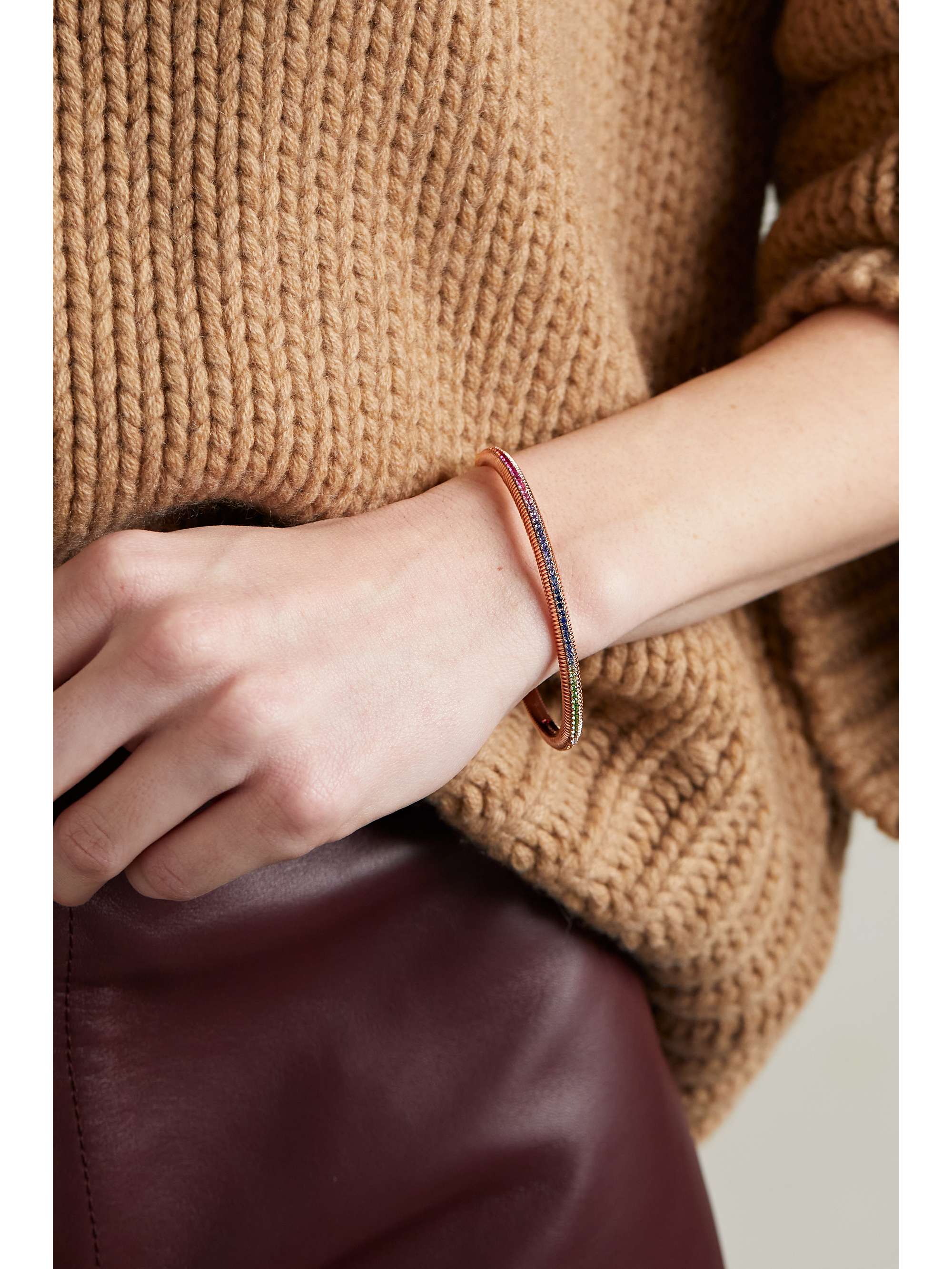 FABERGÉ Colours of Love 18-karat gold multi-stone bangle