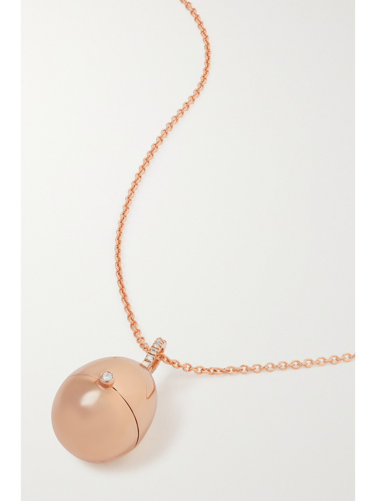 Fabergé Essence 18-karat Rose Gold, Ruby And Diamond Necklace In Gold