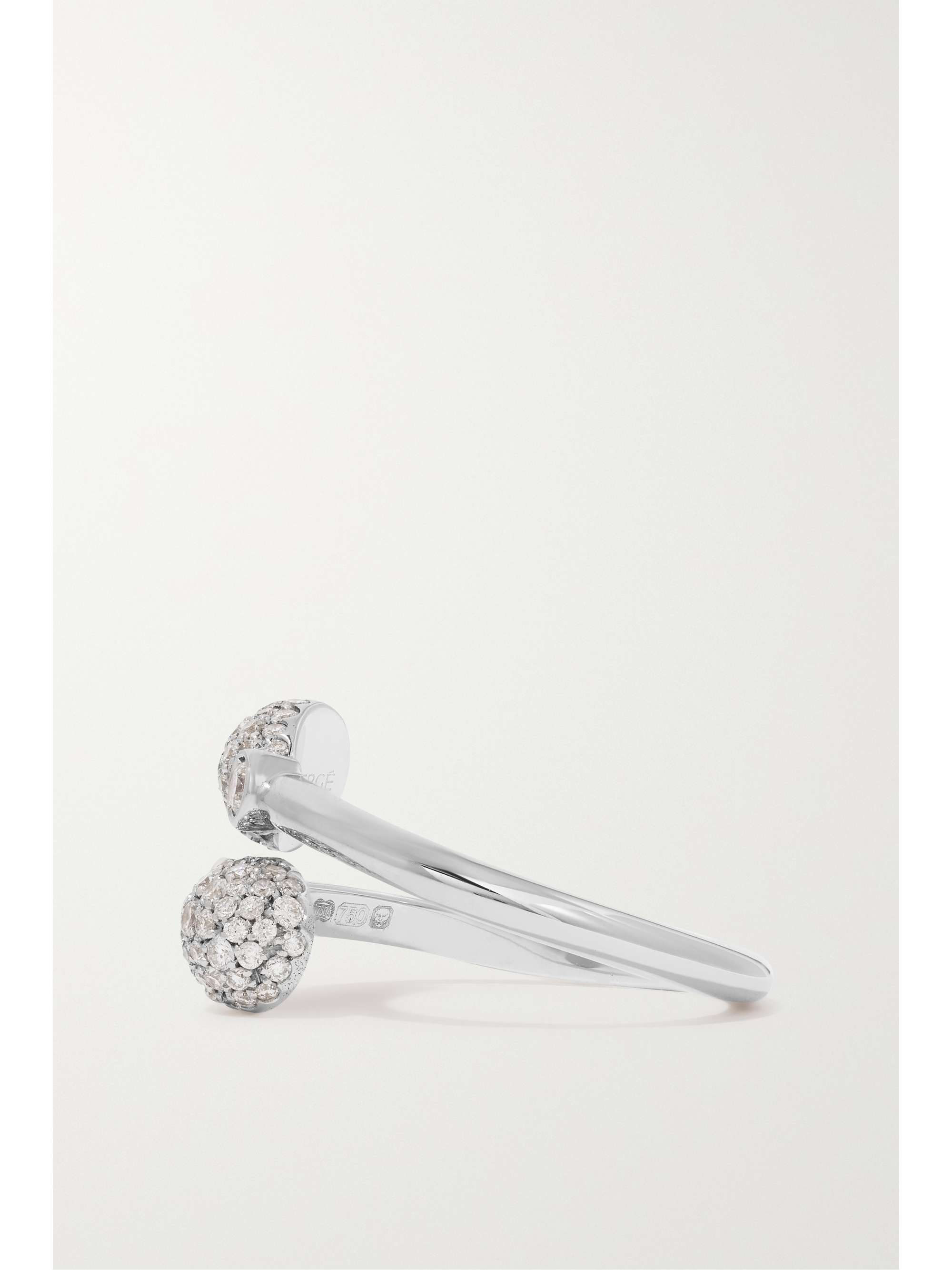 FABERGÉ Emotion 18-karat white gold, diamond and ruby ring