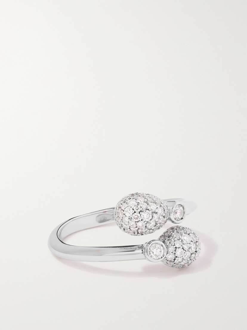 Fabergé Emotion 18-karat White Gold, Diamond And Ruby Ring