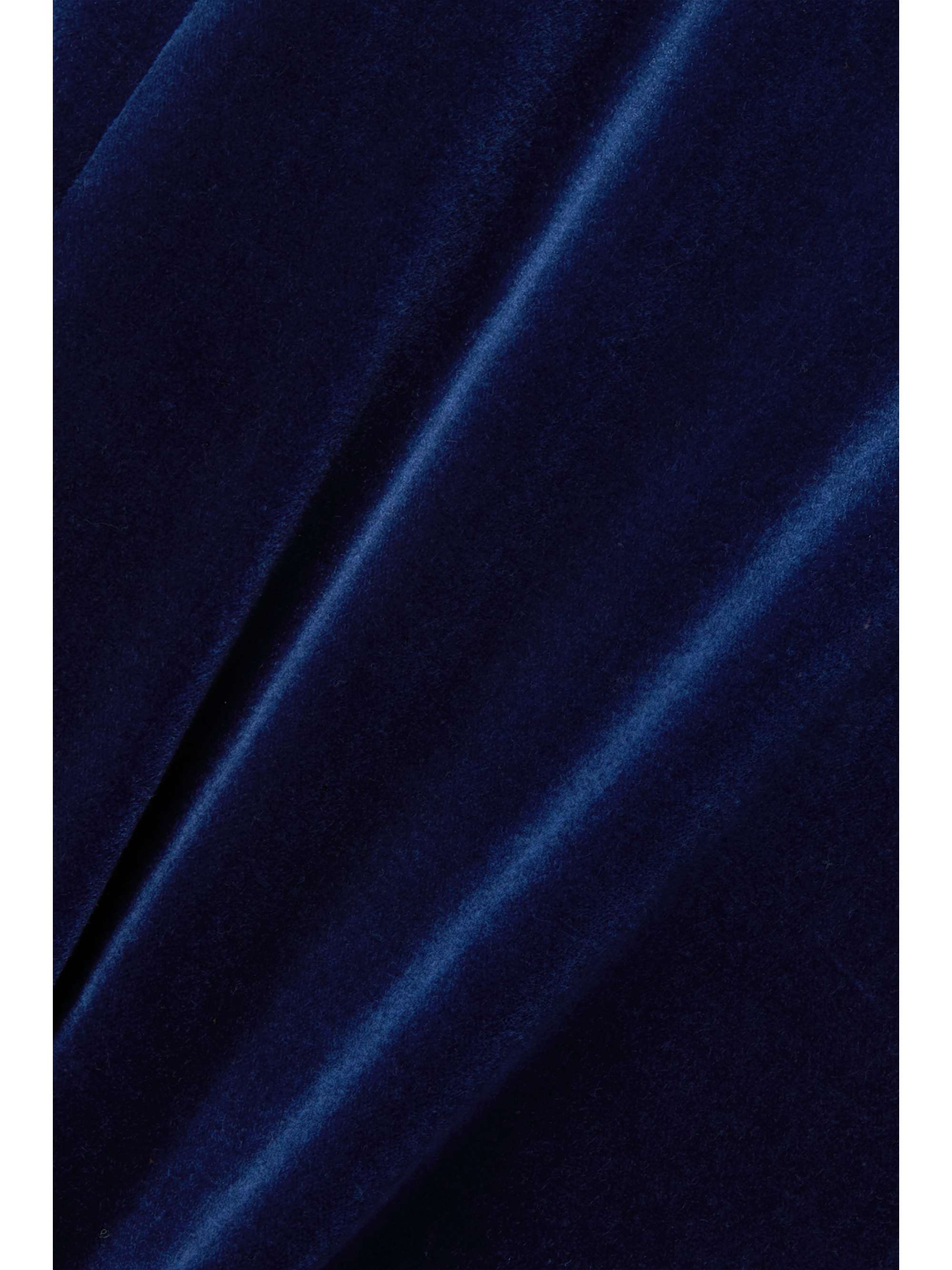 OSCAR DE LA RENTA Strapless ruffled velvet gown