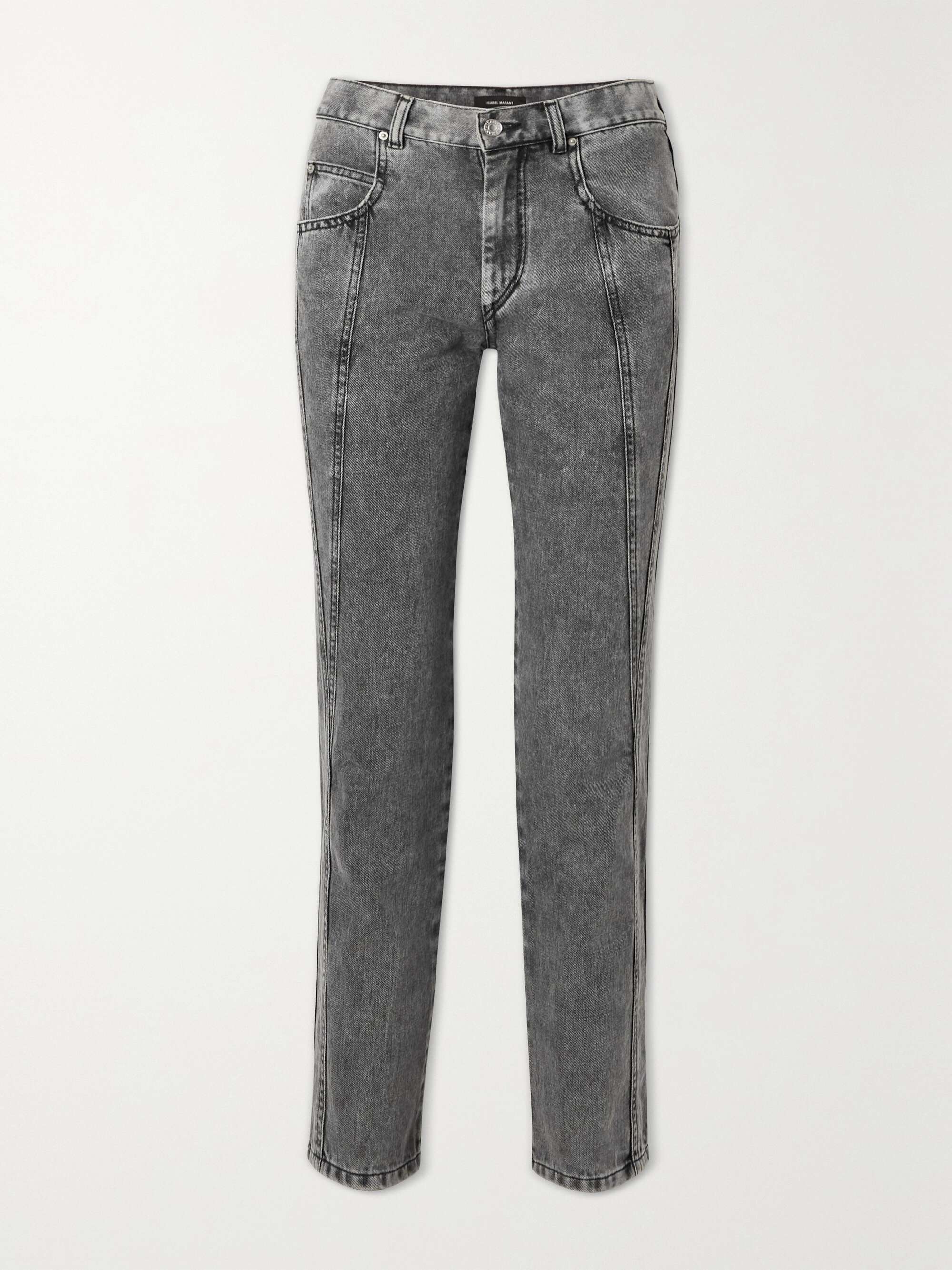 Mid rise shop tapered jeans
