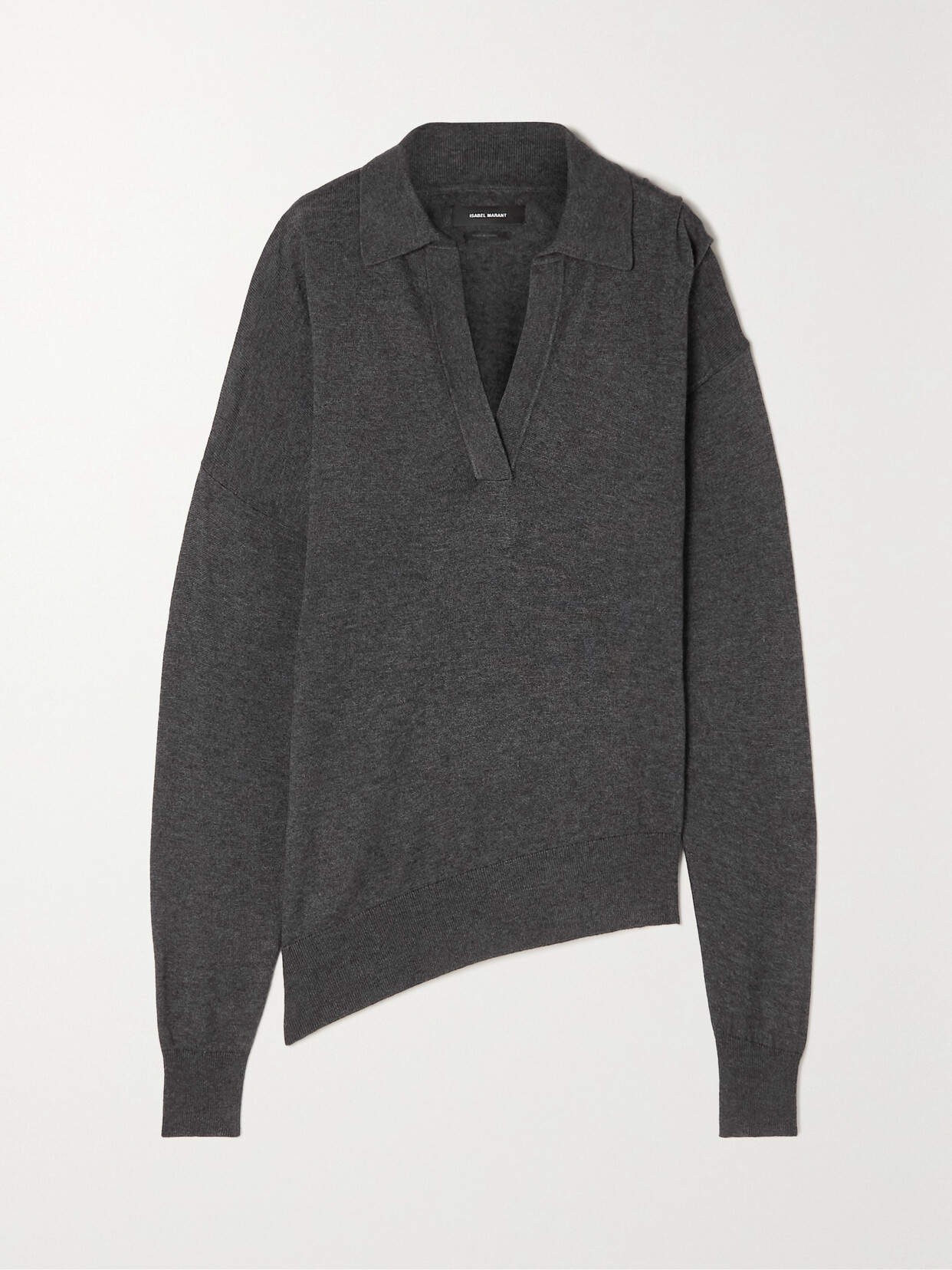 Isabel Marant - Giliane Asymmetric Knitted Sweater - Gray