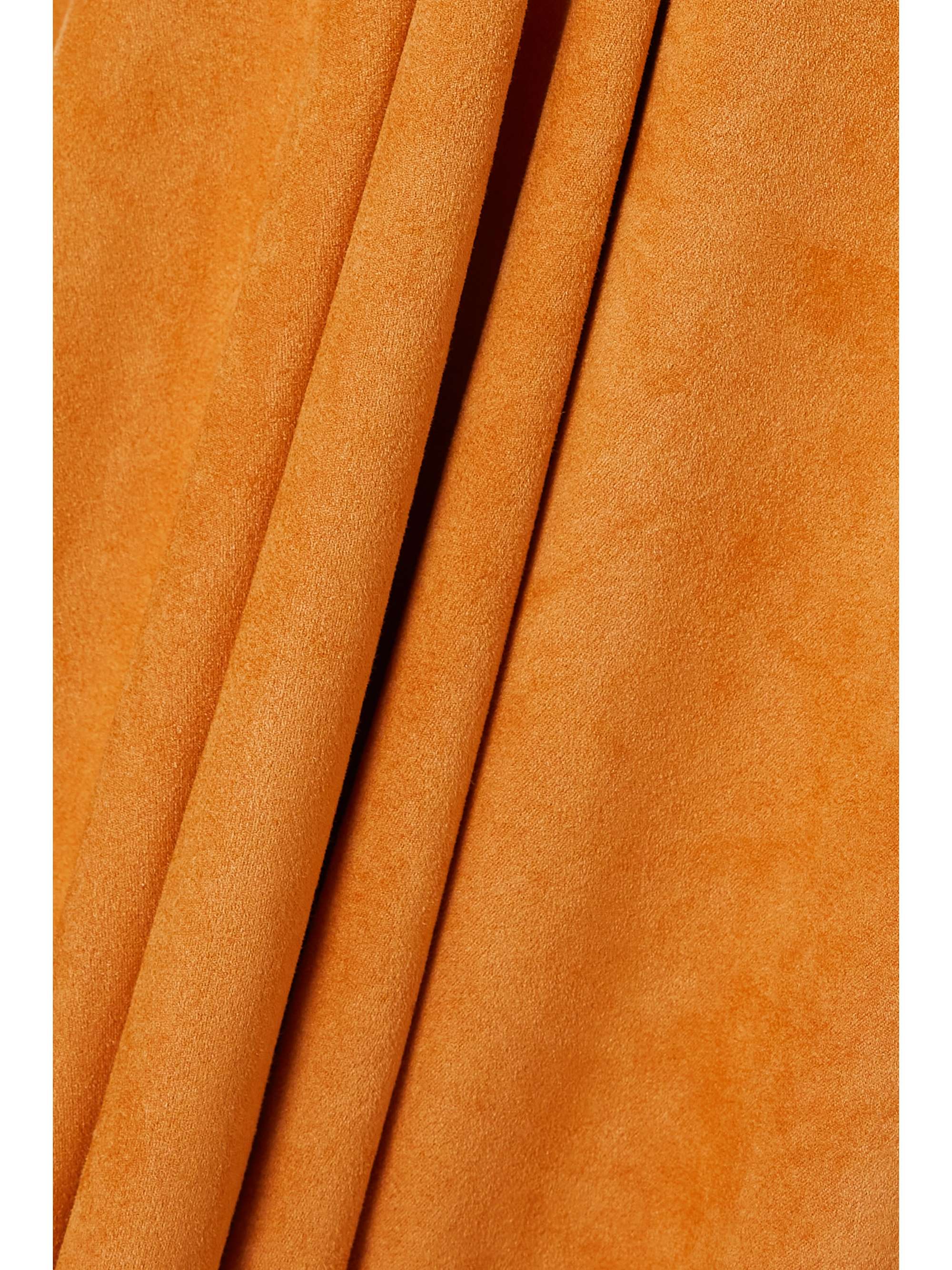 ISABEL MARANT Calypso draped vegan suede halterneck midi dress