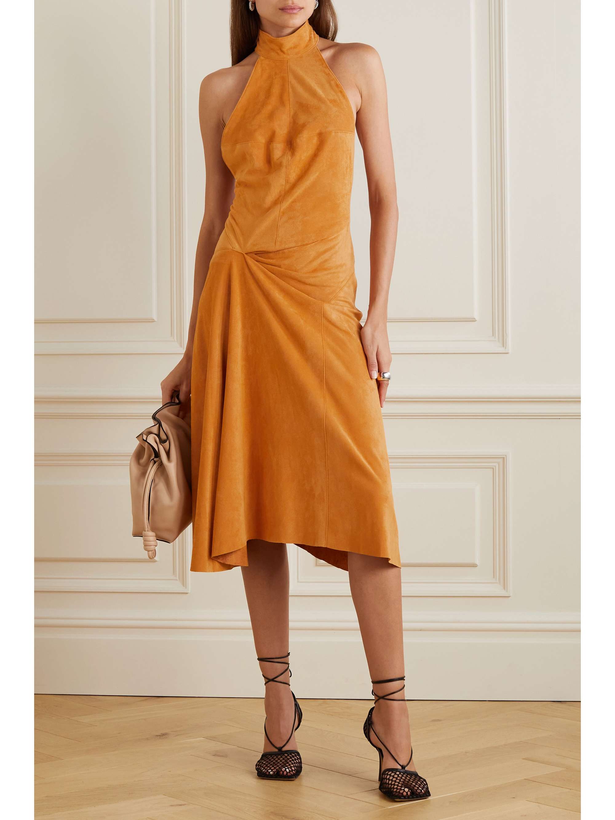 Orange suede on sale dress