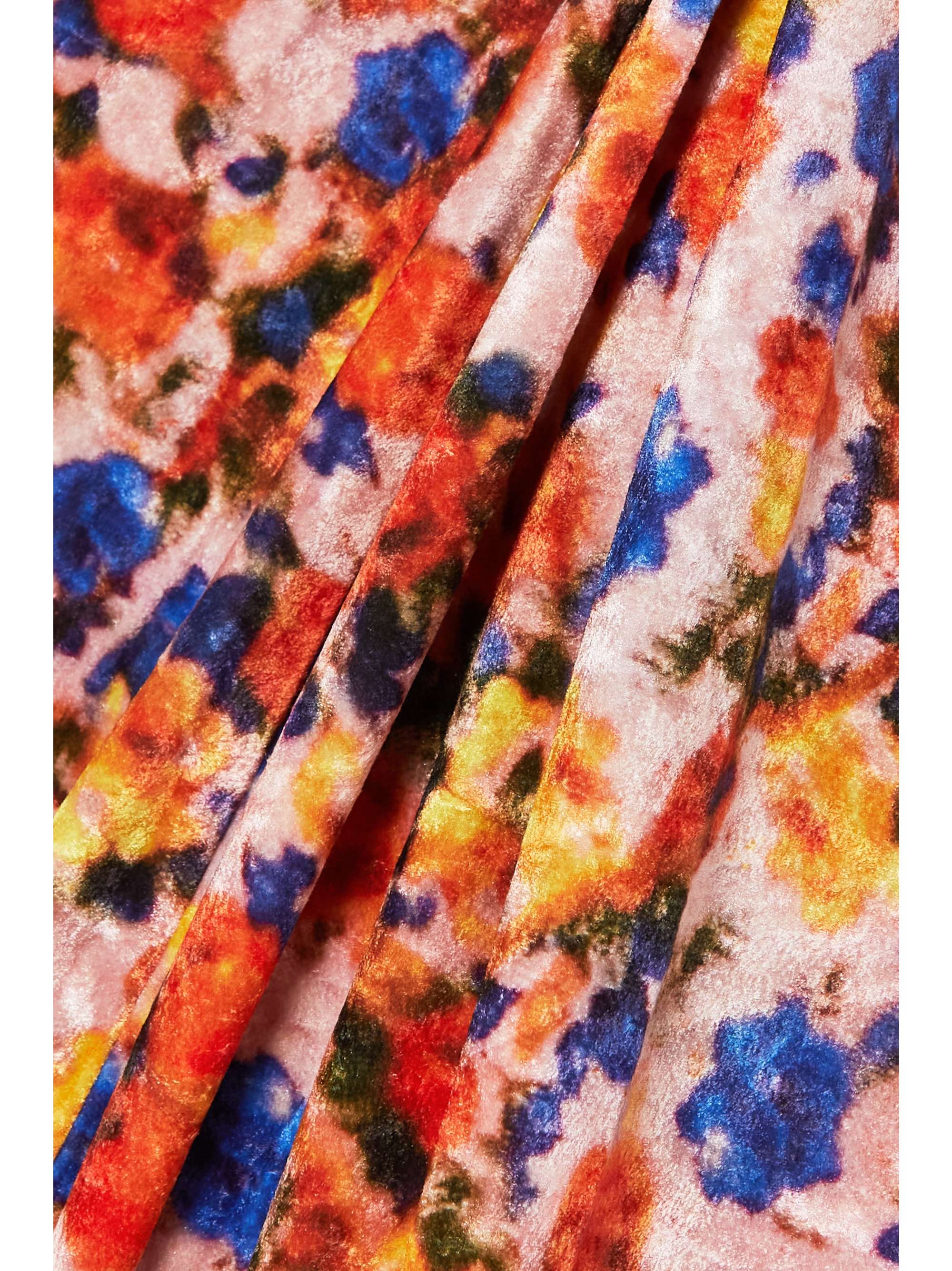 ISABEL MARANT Gilalbi ruched floral-print velvet midi dress