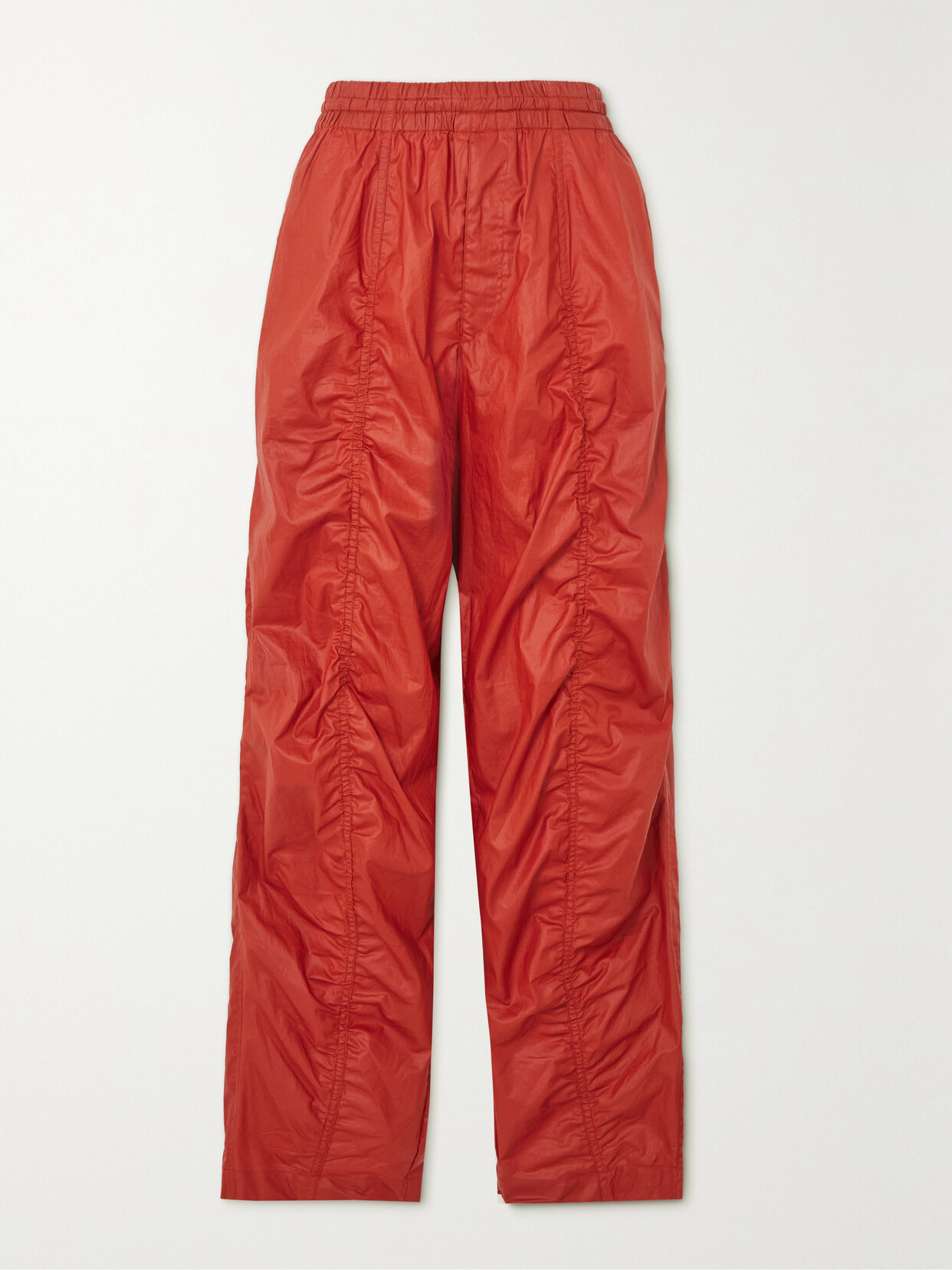 ISABEL MARANT KIMBRA COTTON-SHELL STRAIGHT-LEG TRACK PANTS