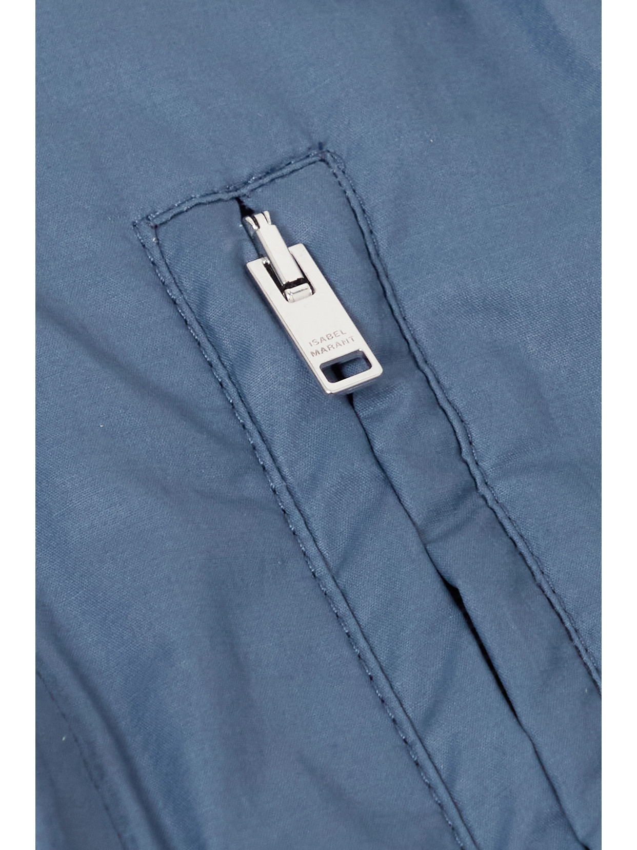 Kayama Chintzy Padded Cotton Bomber Jacket In Blue