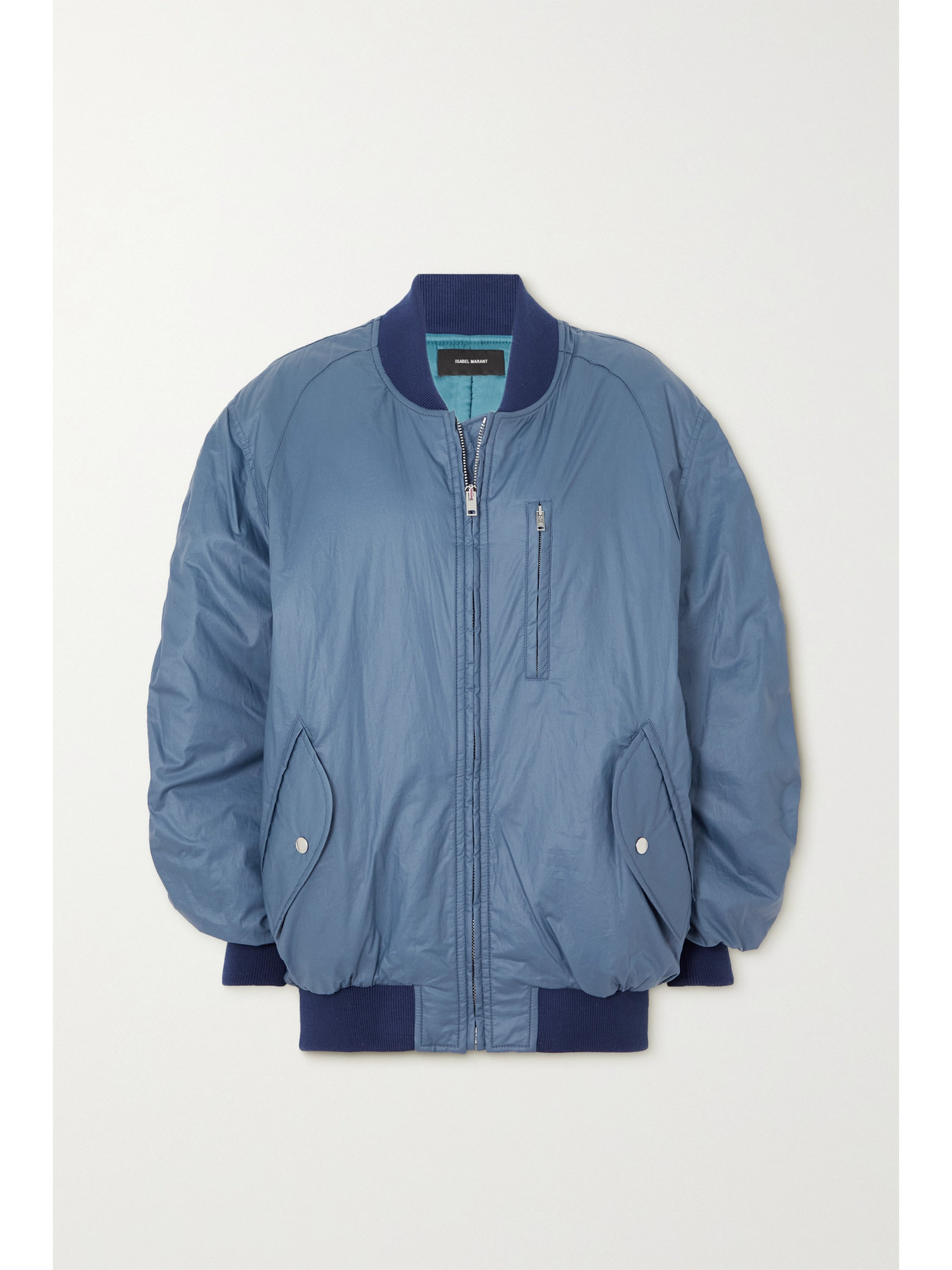 Isabel Marant - Kayama Oversized Cotton Bomber Jacket - Blue