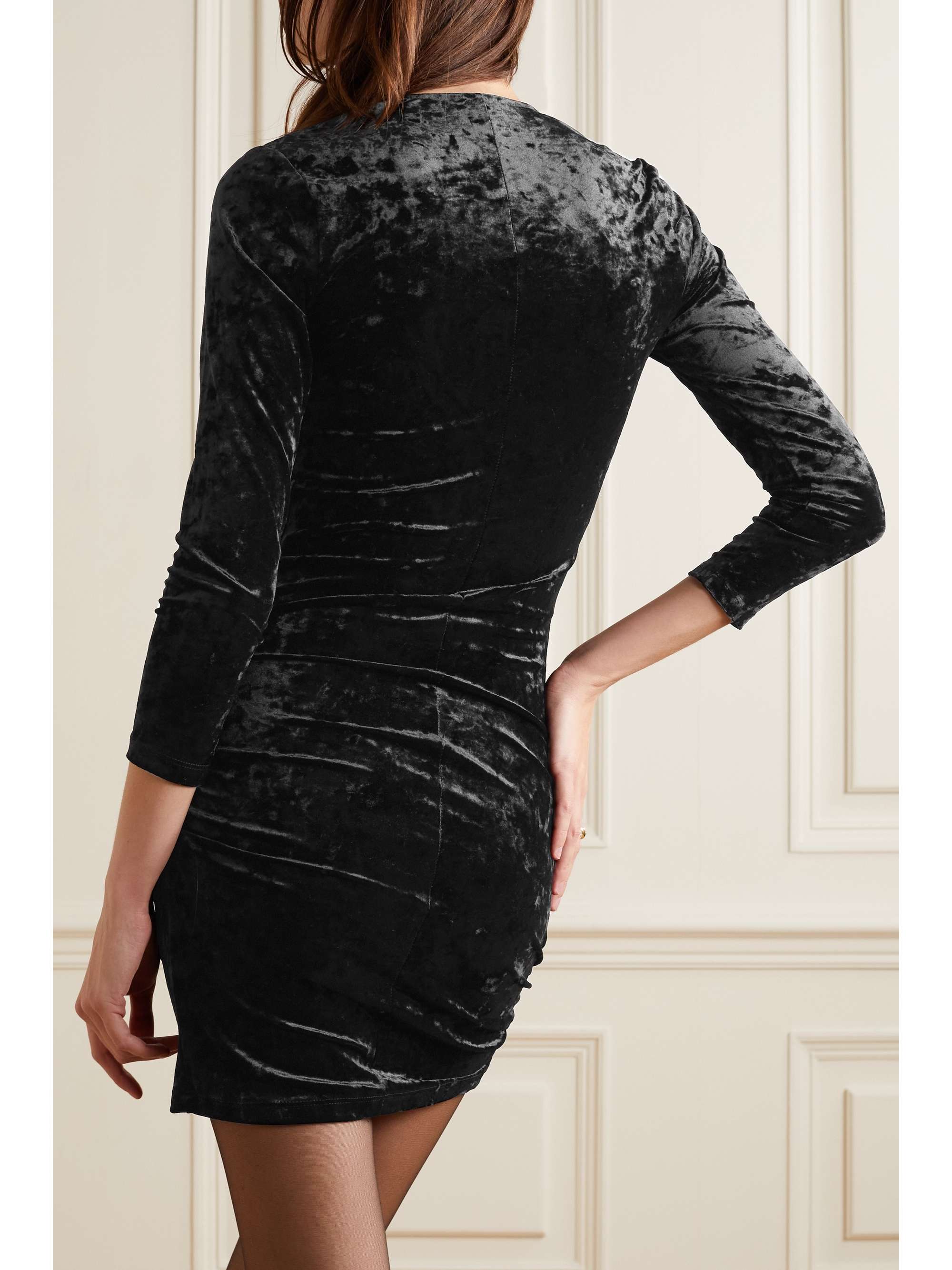 ISABEL MARANT Goji stretch crushed-velvet mini dress
