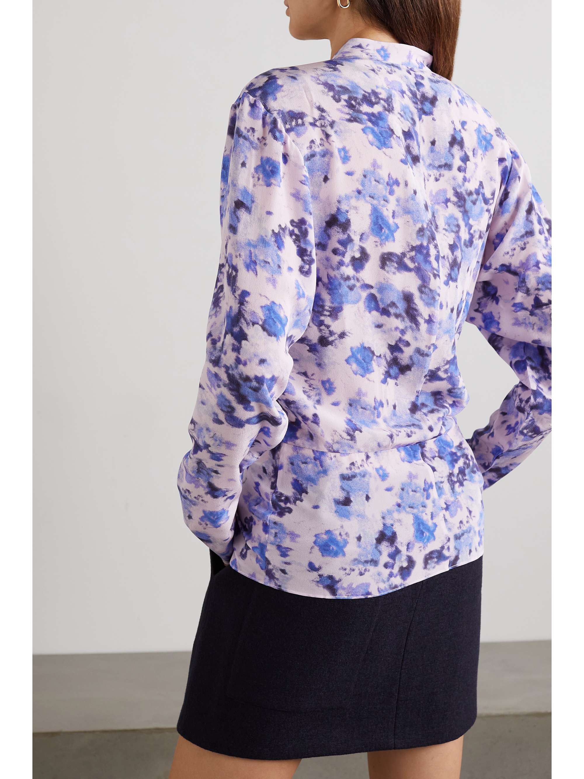 ISABEL MARANT Fidaje floral-print silk crepe de chine gathered blouse